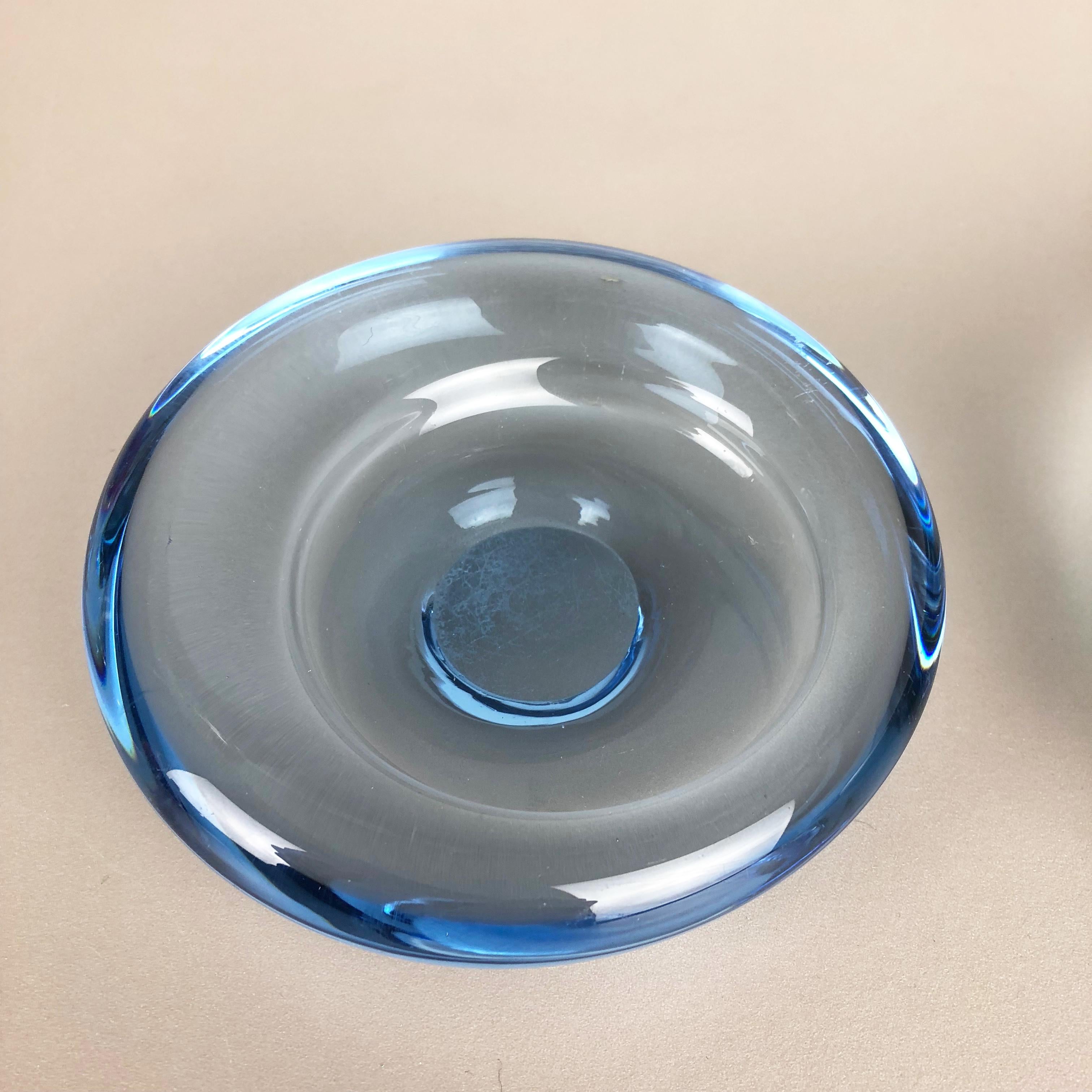 Set of 2 Glass Shell Bowl Elements by Per Lutken for Holmegaard, Denmark, 1960s In Good Condition For Sale In Kirchlengern, DE