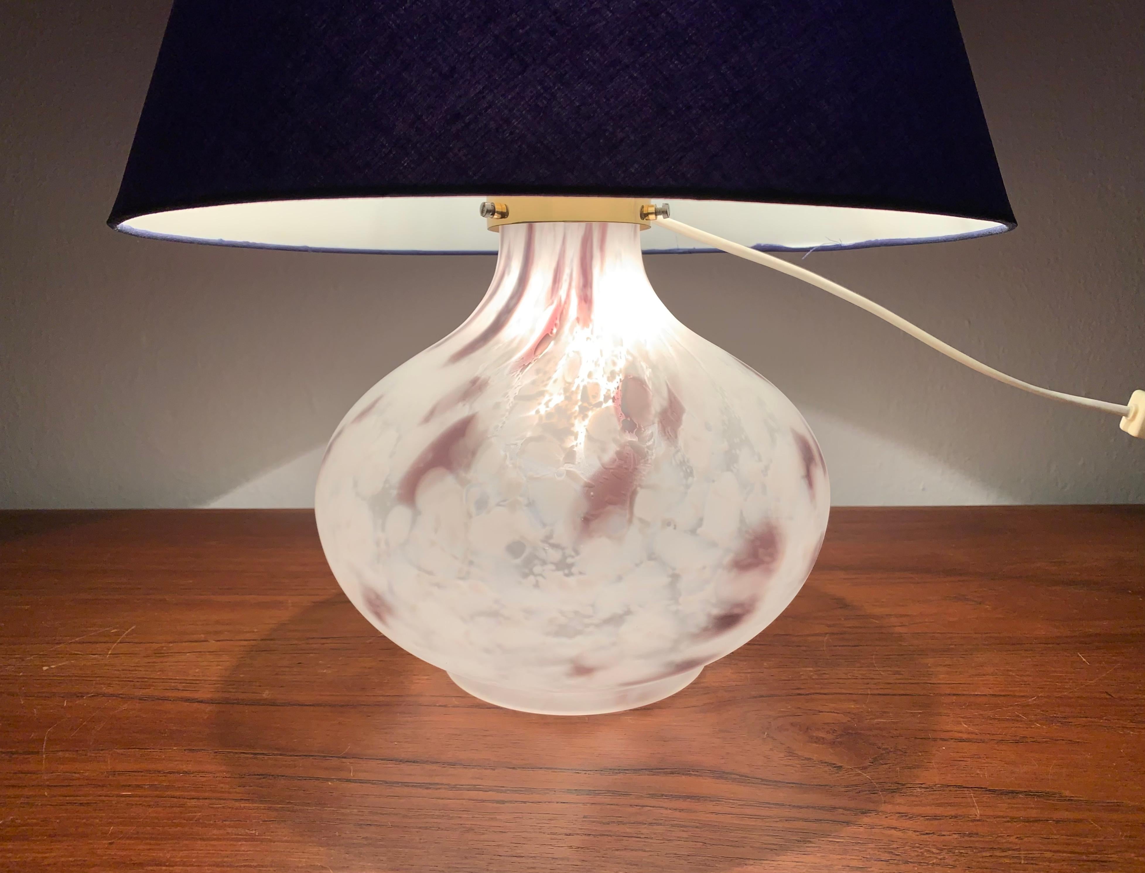 Set of 2 Glass Table Lamps by Peill and Putzler For Sale 6
