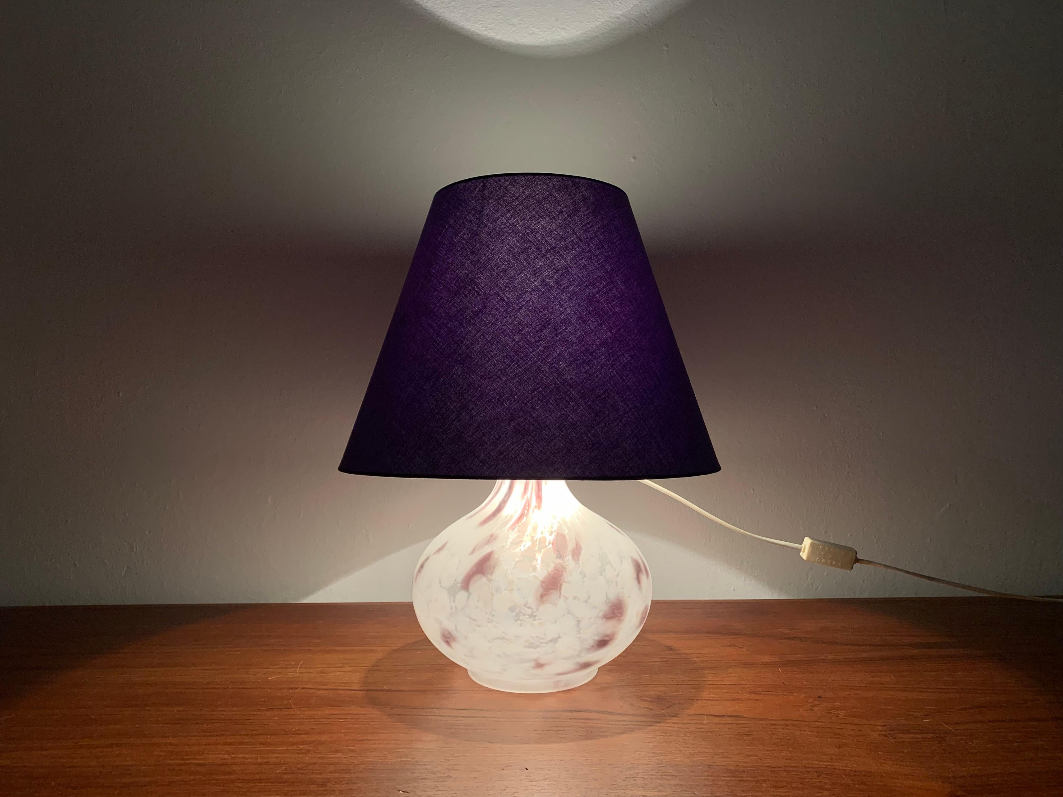 Set of 2 Glass Table Lamps by Peill and Putzler For Sale 7