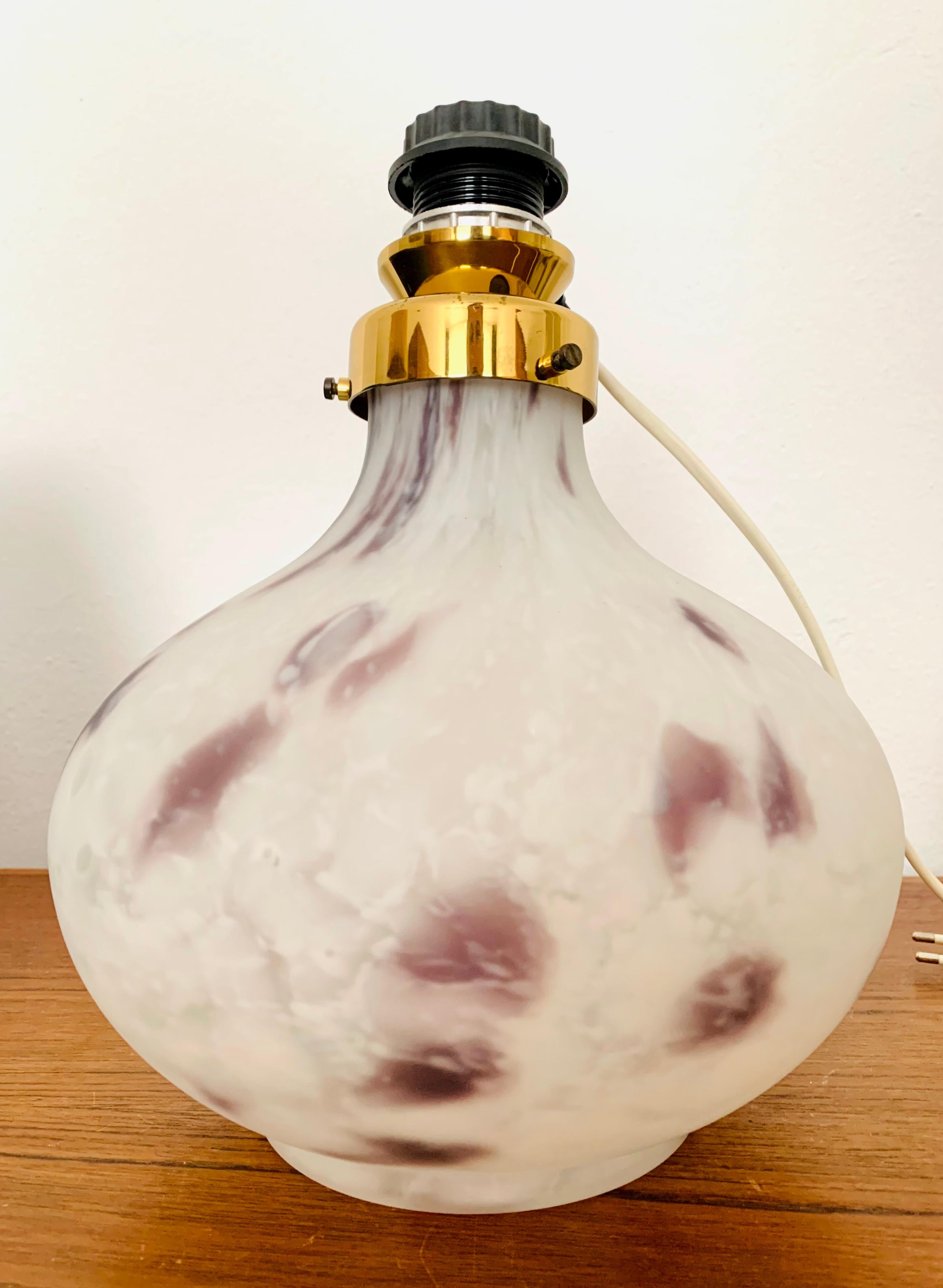 Set of 2 Glass Table Lamps by Peill and Putzler For Sale 10