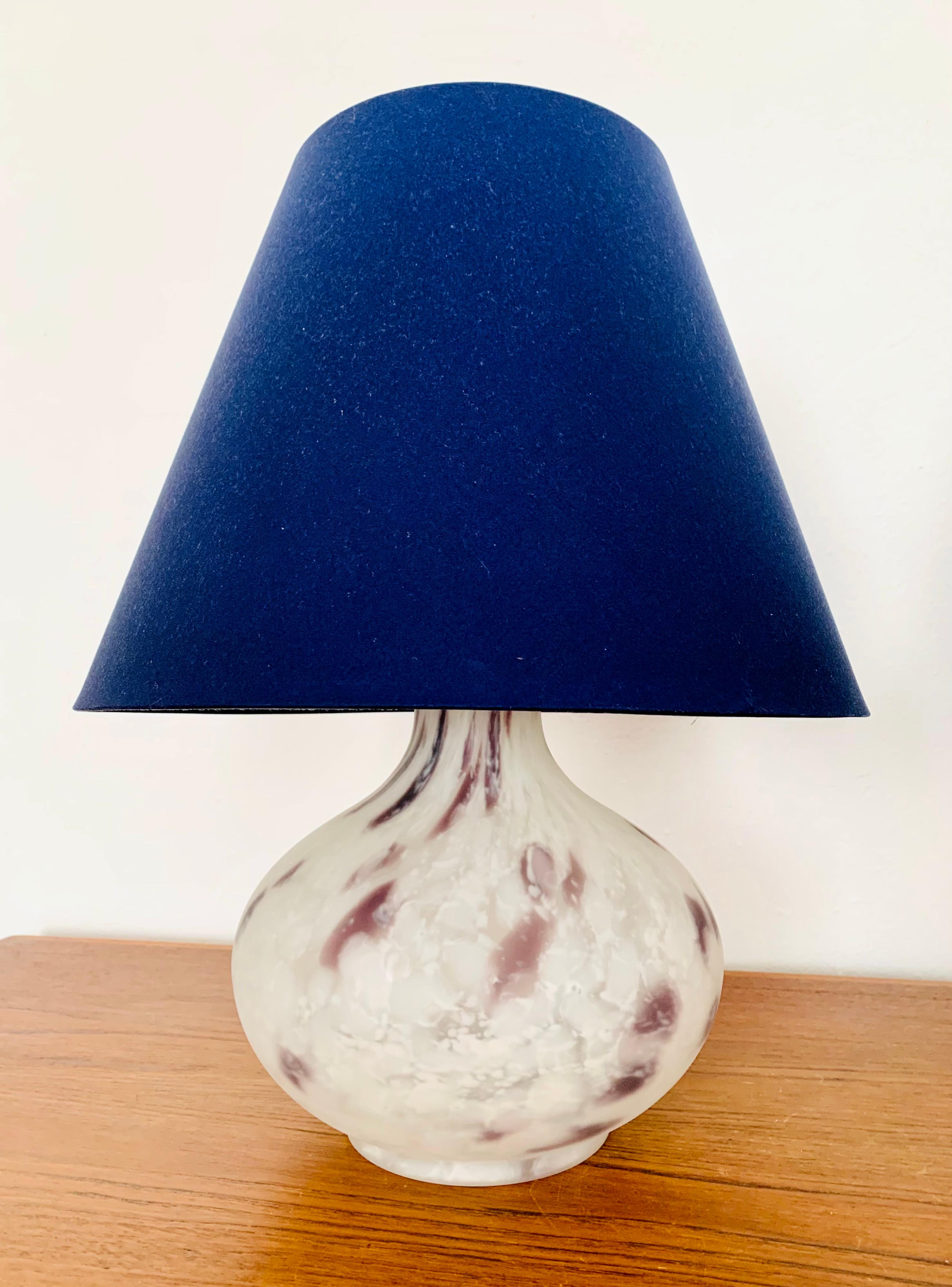 Set of 2 Glass Table Lamps by Peill and Putzler For Sale 1