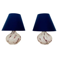 Set of 2 Glass Table Lamps by Peill and Putzler
