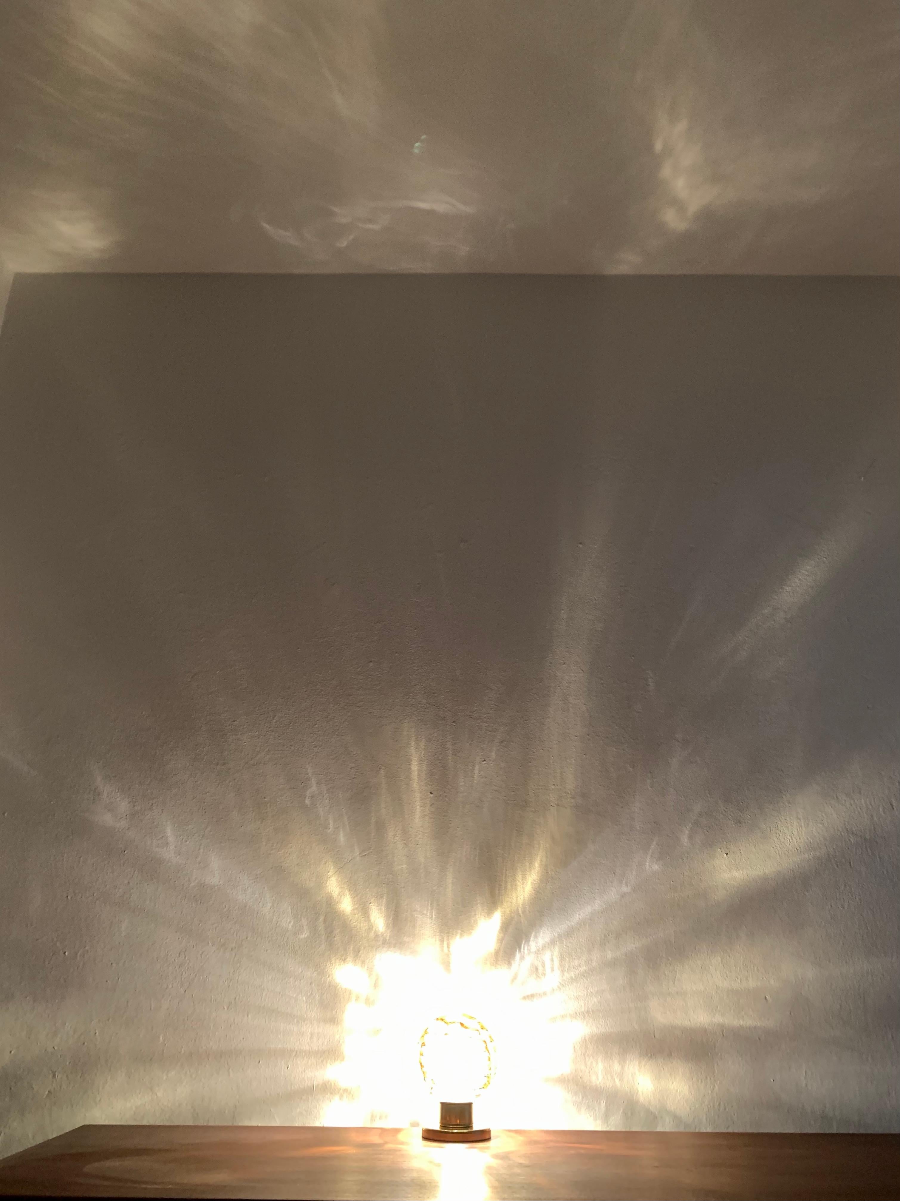 Set of 2 Glass Table Lamps from Doria en venta 3