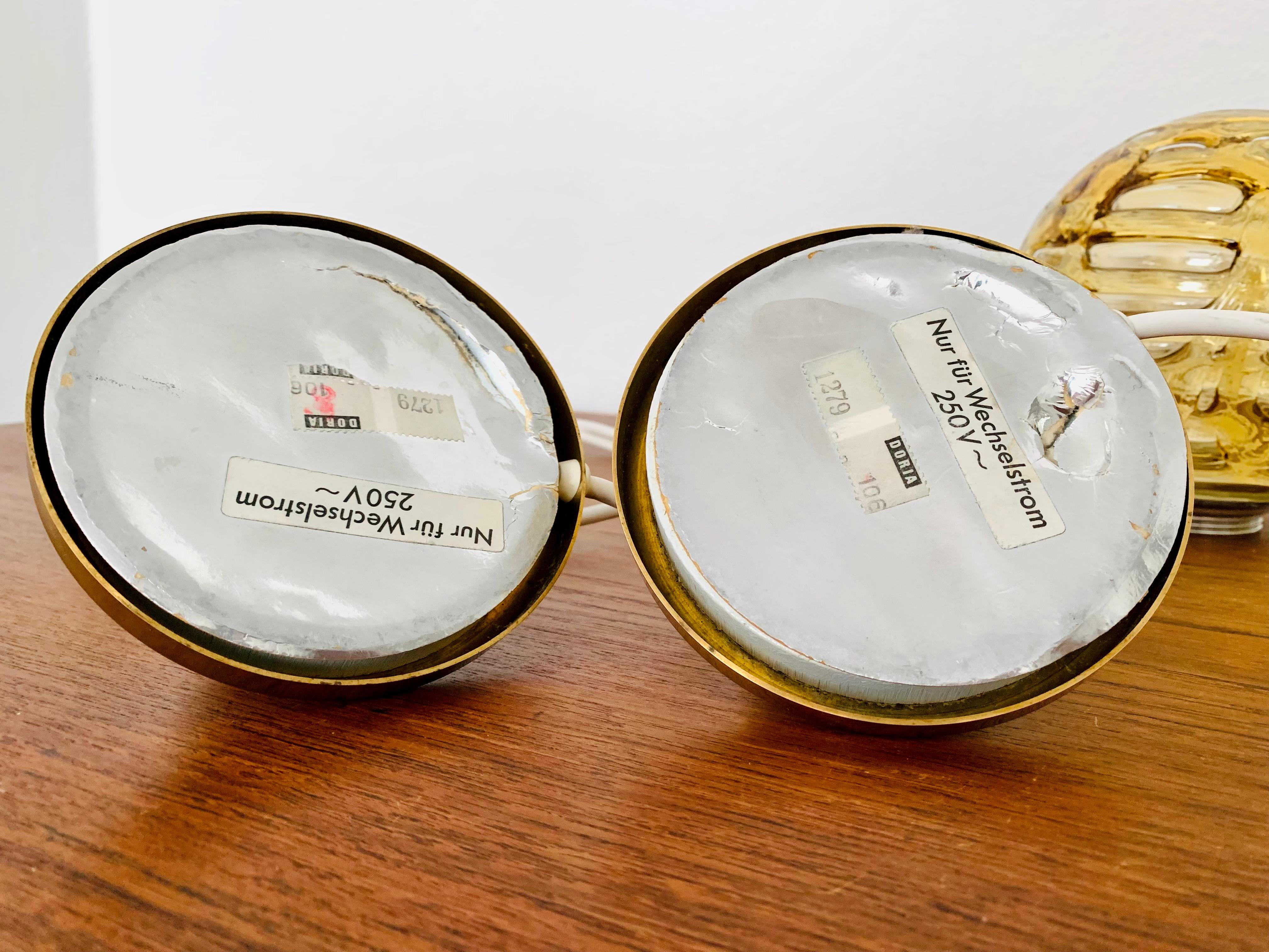 Set of 2 Glass Table Lamps from Doria en venta 7