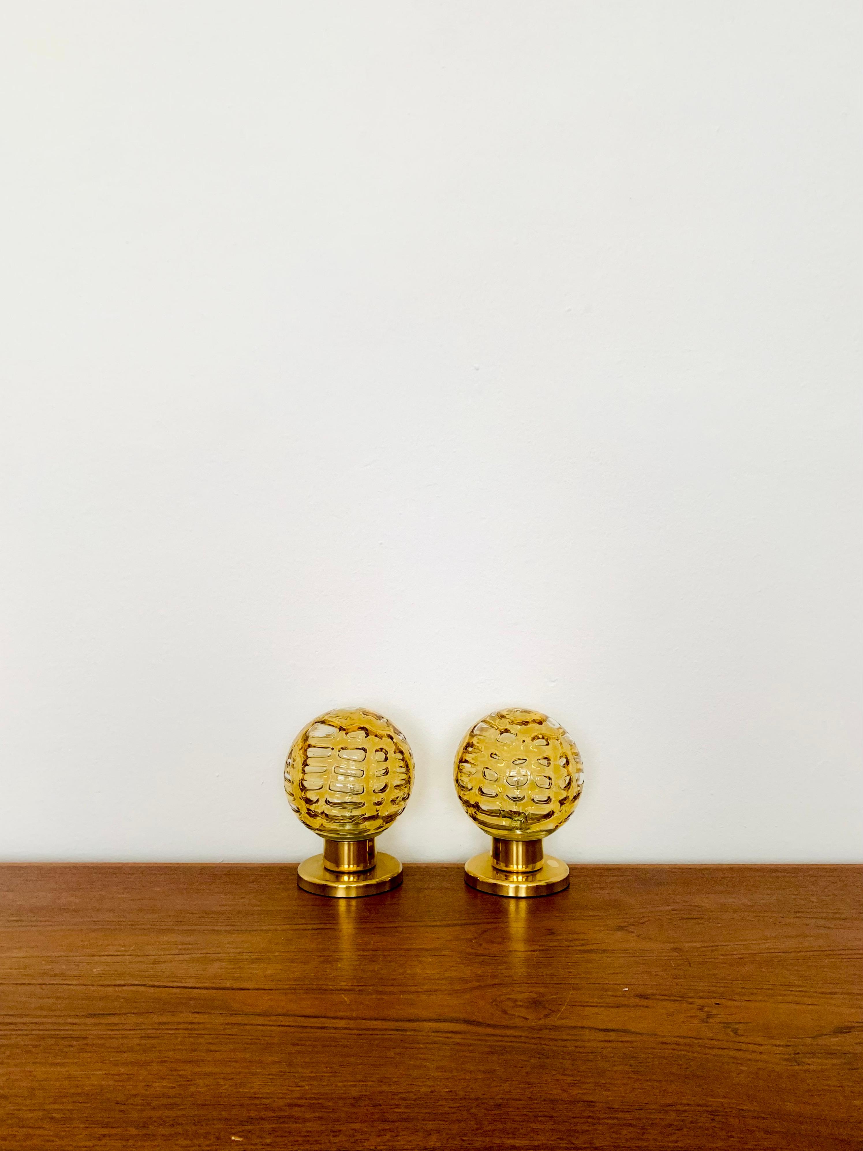 Set of 2 Glass Table Lamps from Doria Alemán en venta