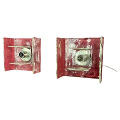Set aus 2 Glas-Wandleuchten von Carlo Nason für Kalmar, 1960er Jahre