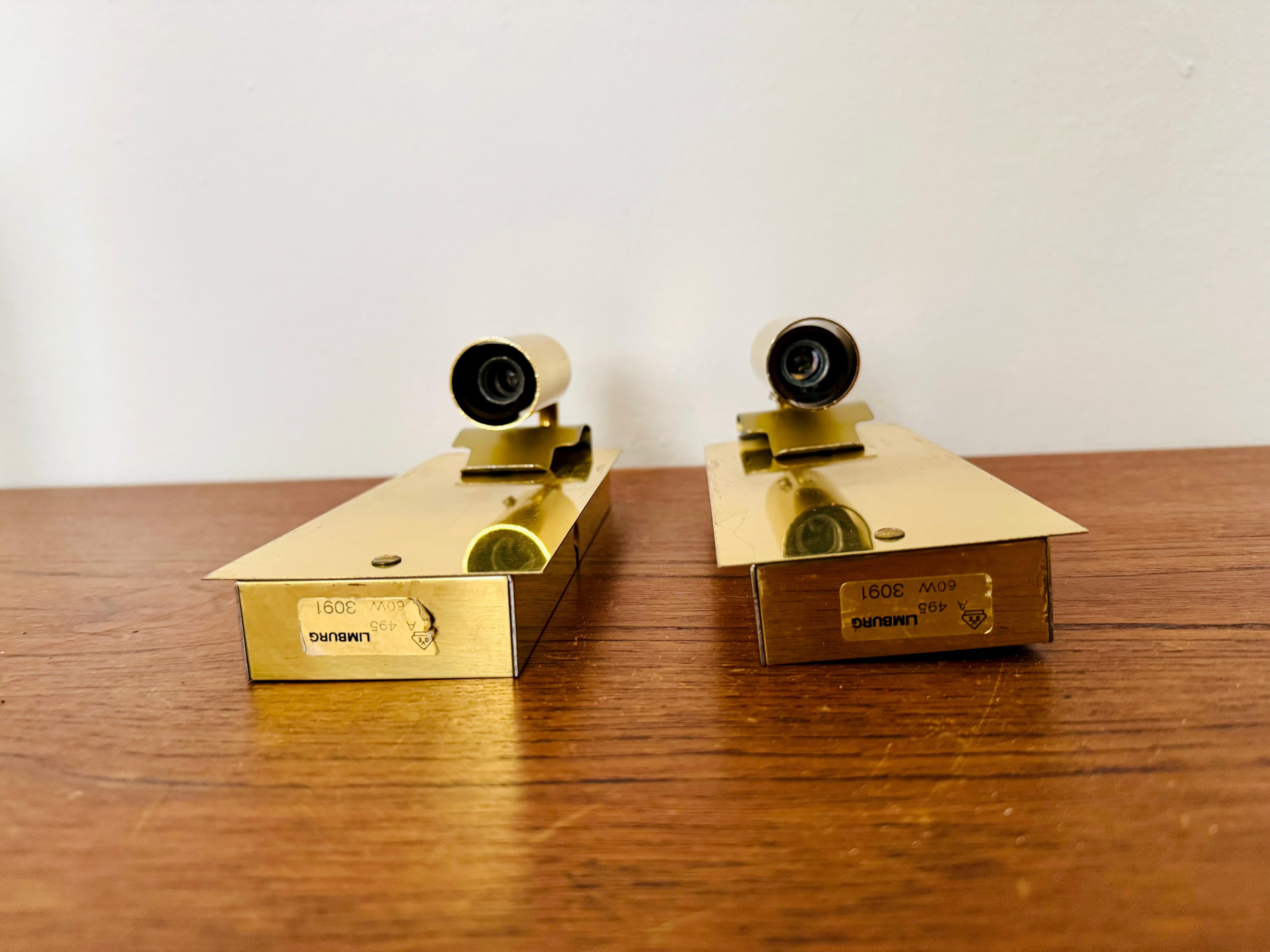 Juego de 2 apliques de cristal de Glashütte Limburg en venta 6