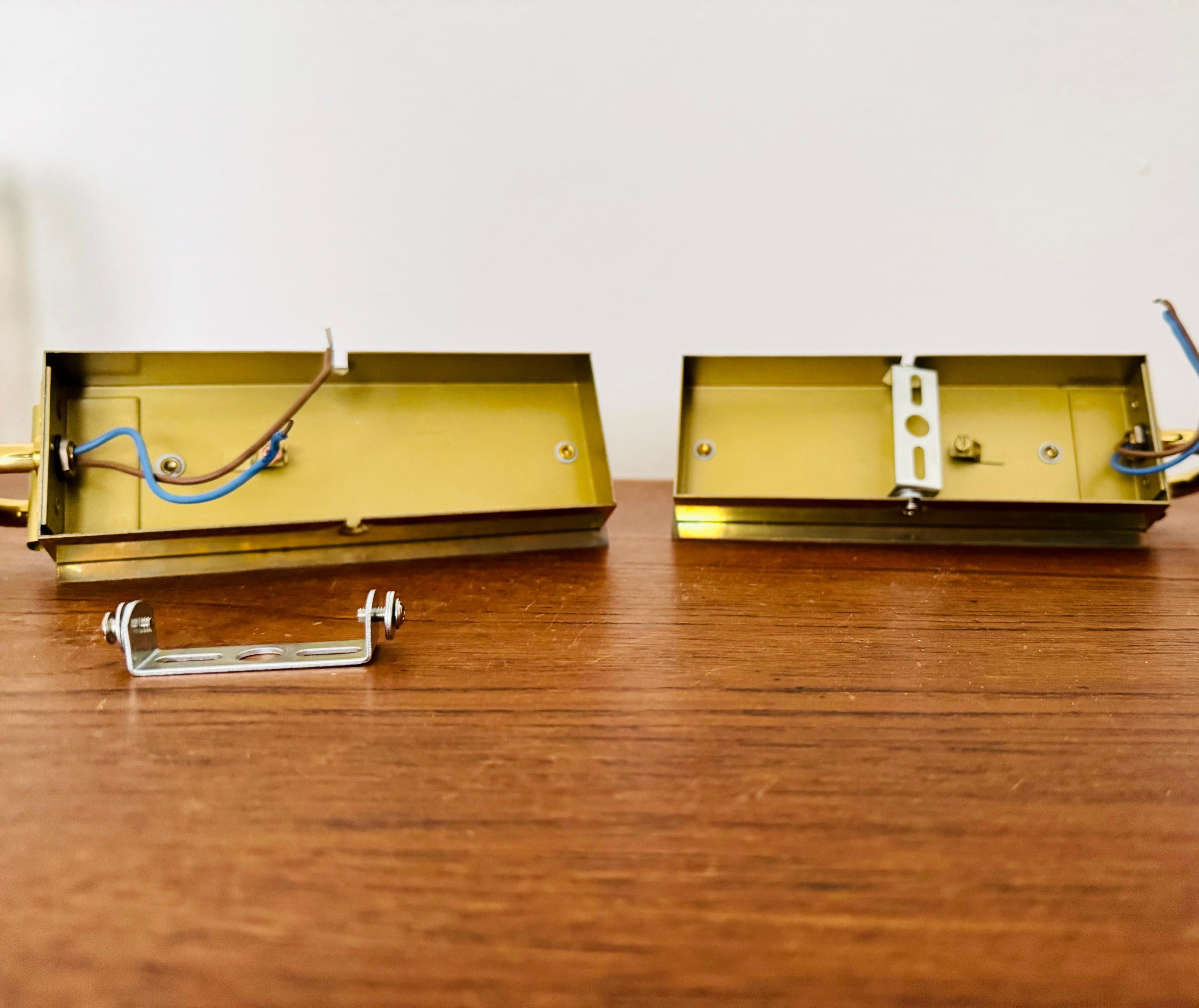 Juego de 2 apliques de cristal de Glashütte Limburg en venta 7