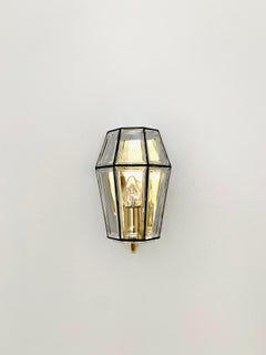 Set of 2 Glass Wall Lamps by Glashütte Limburg