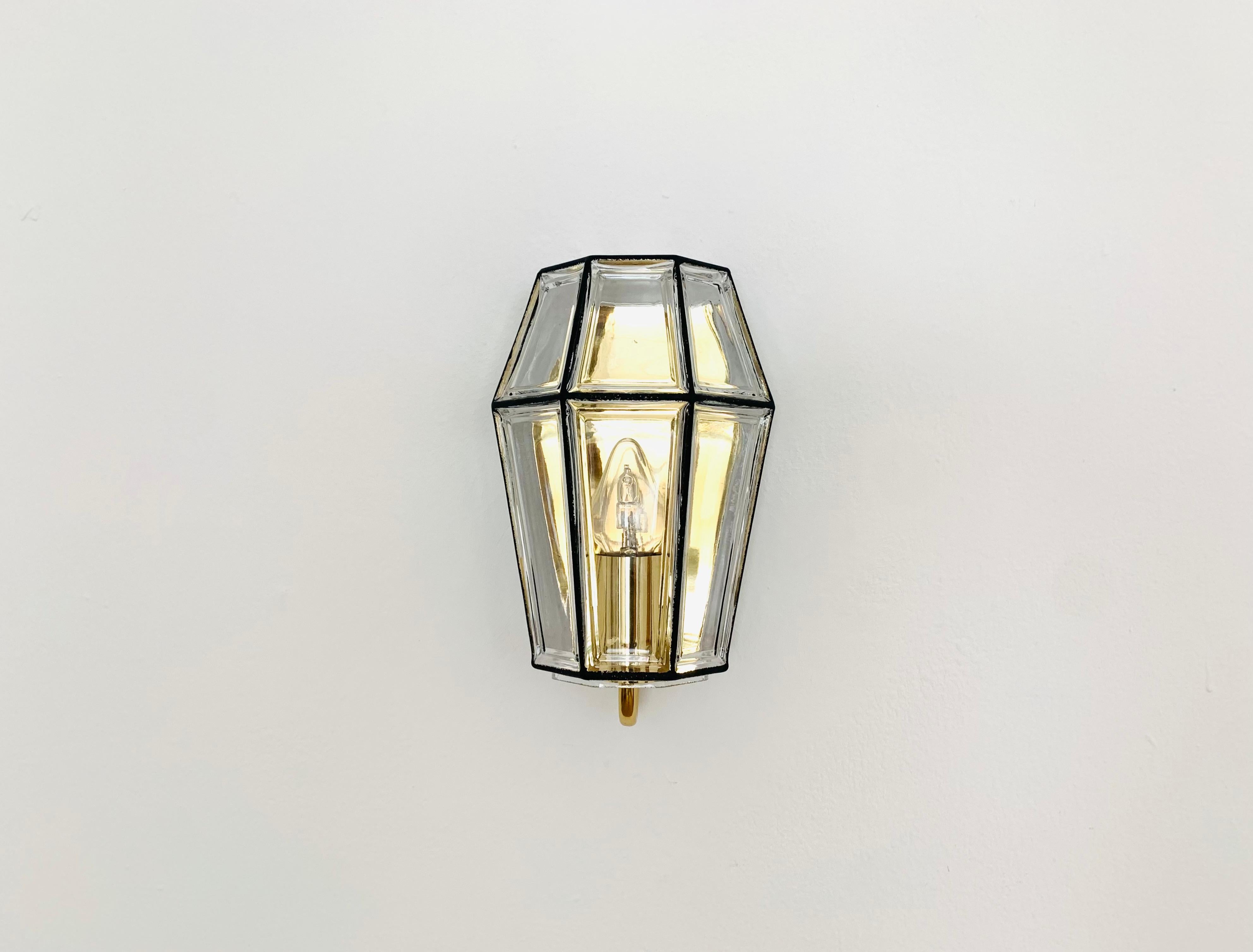 2er-Set Wandleuchten aus Glas von Glashütte Limburg (Moderne der Mitte des Jahrhunderts) im Angebot