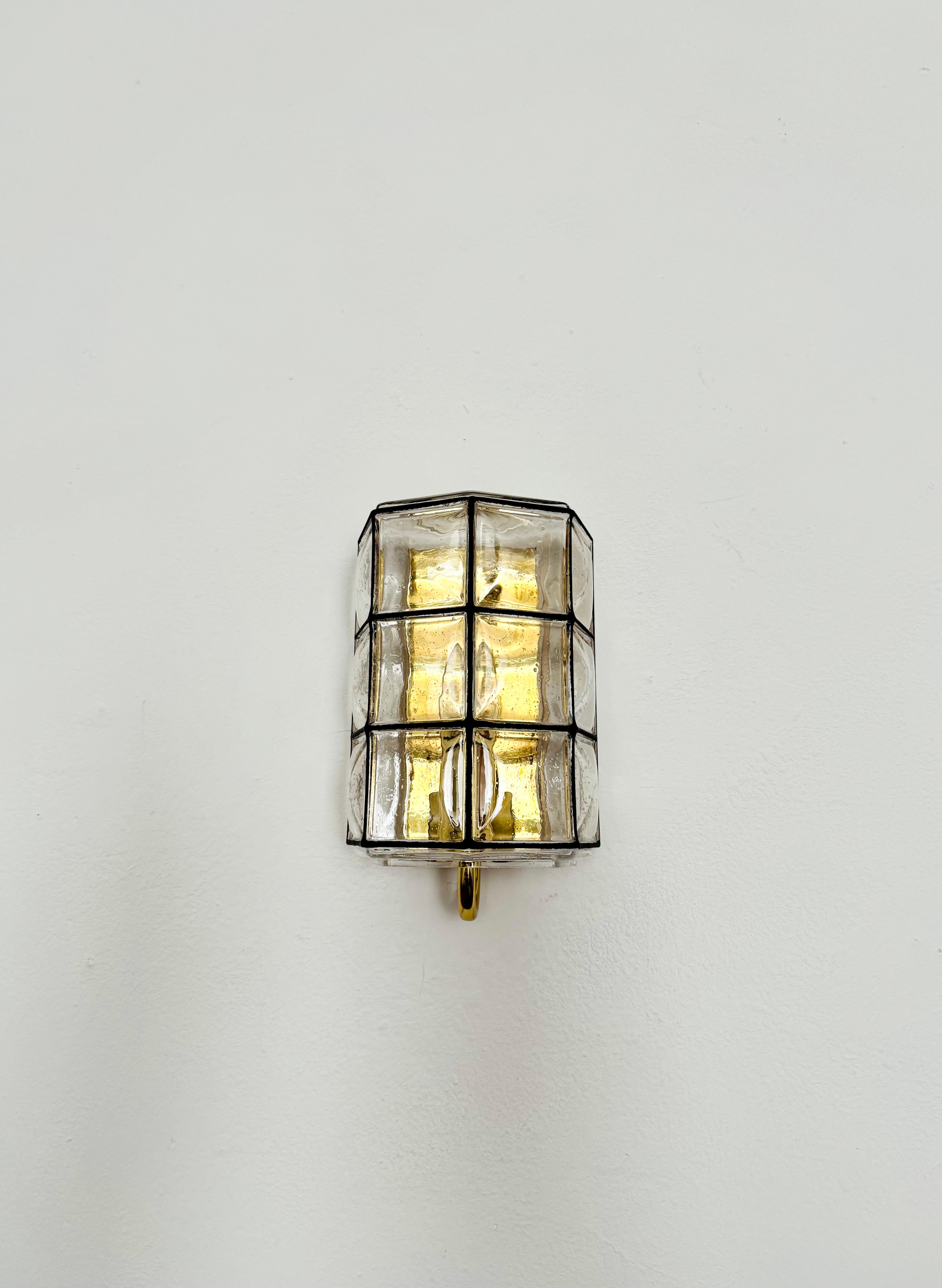 Juego de 2 apliques de cristal de Glashütte Limburg Moderno de mediados de siglo en venta