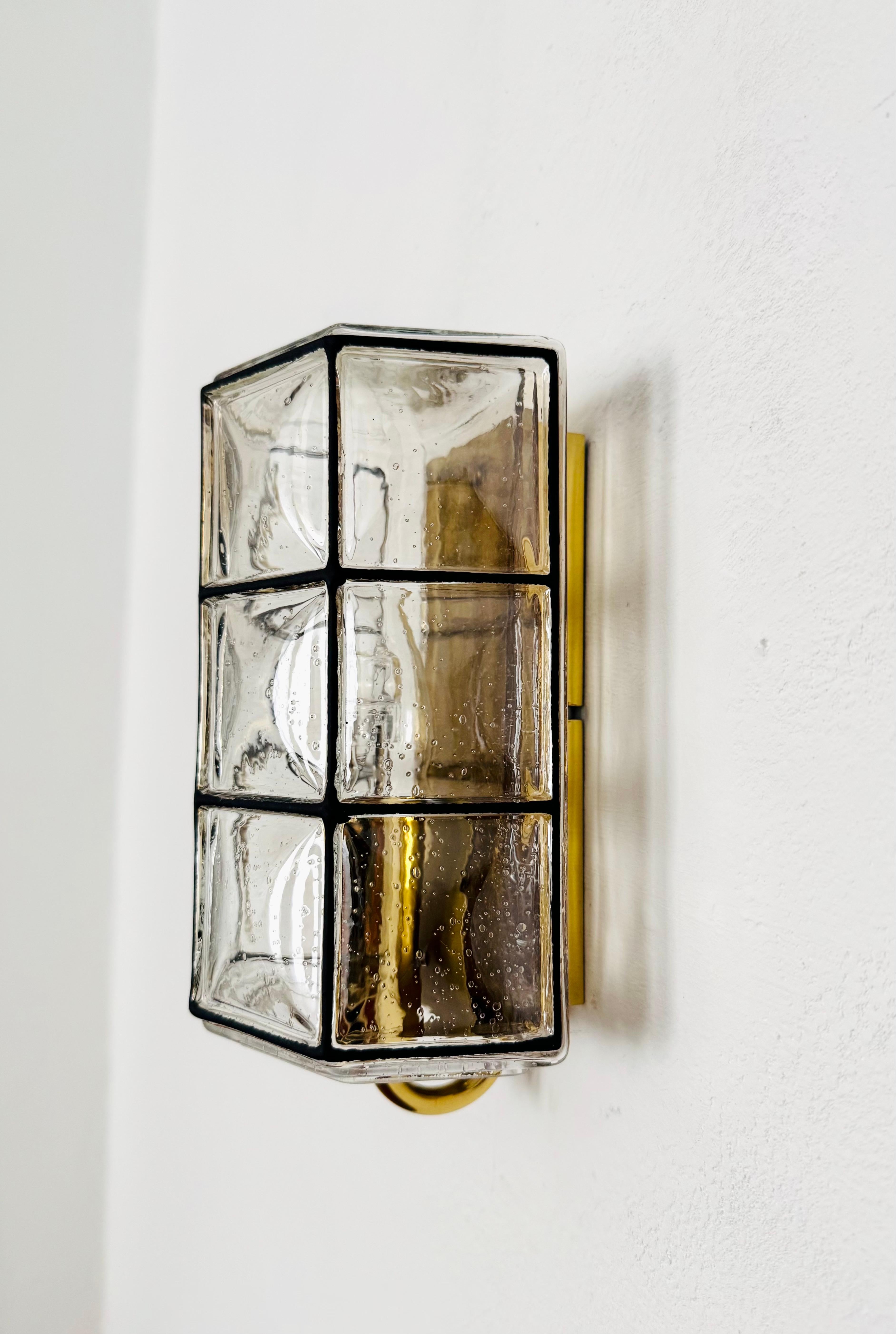 Juego de 2 apliques de cristal de Glashütte Limburg en Bueno estado para la venta en München, DE