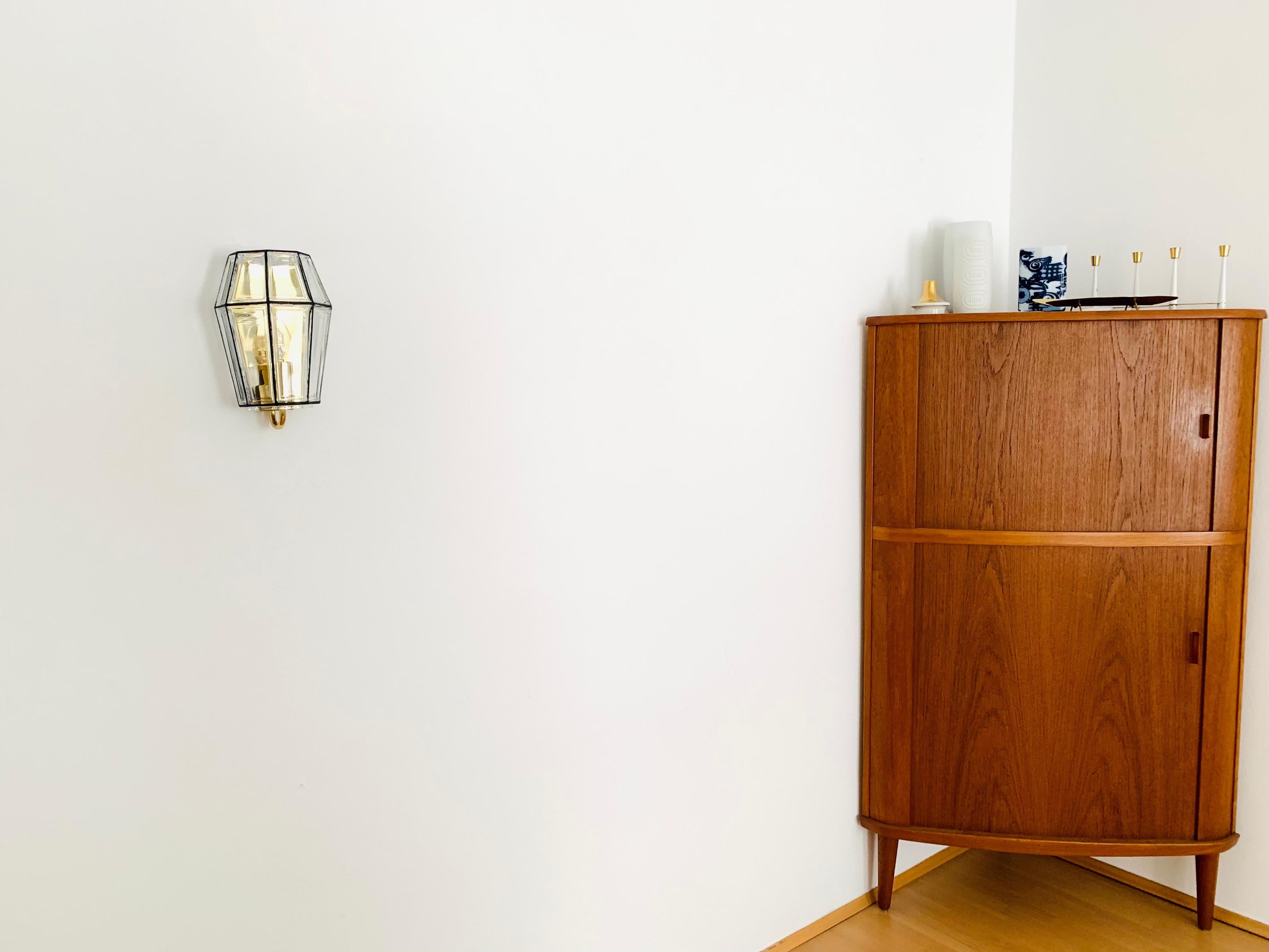 2er-Set Wandleuchten aus Glas von Glashütte Limburg (Mitte des 20. Jahrhunderts) im Angebot