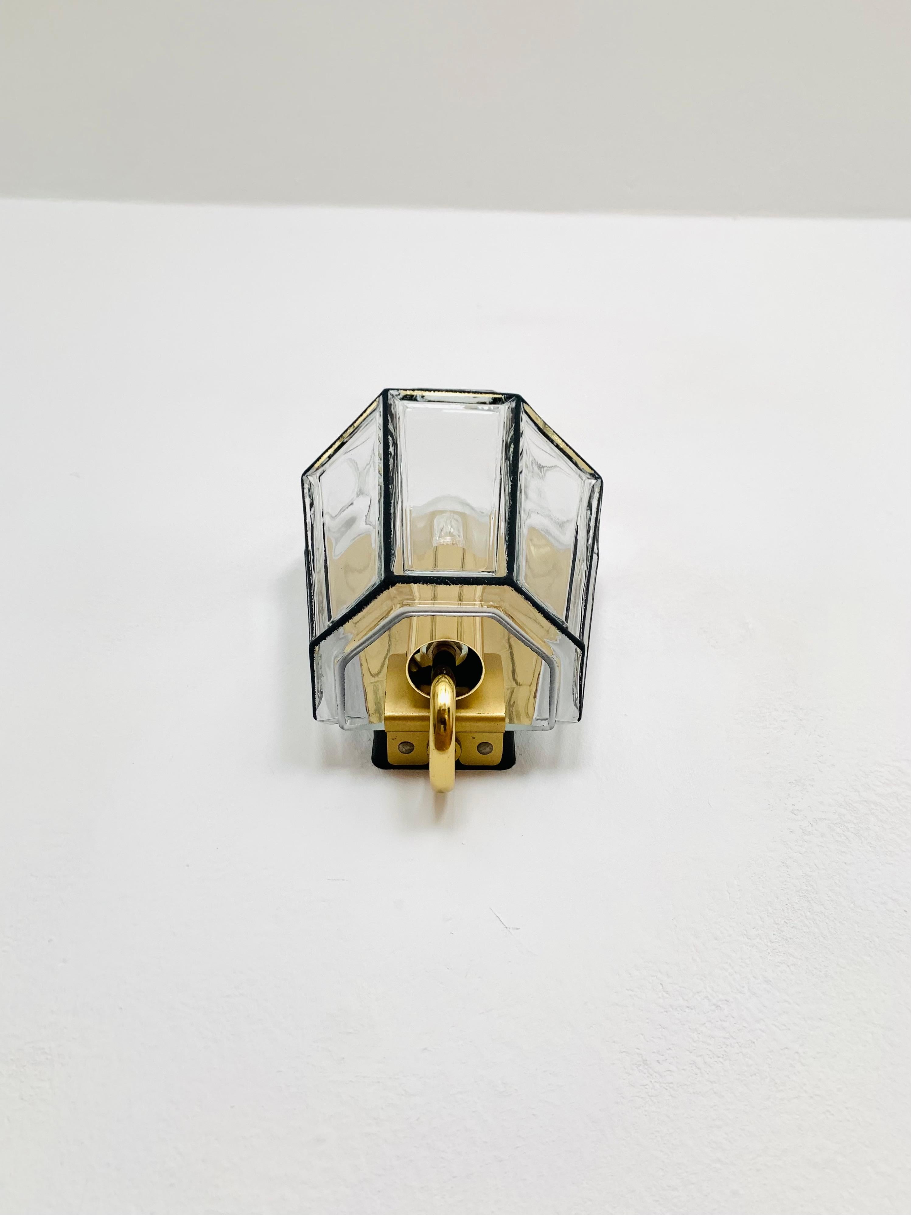 2er-Set Wandleuchten aus Glas von Glashütte Limburg (Metall) im Angebot