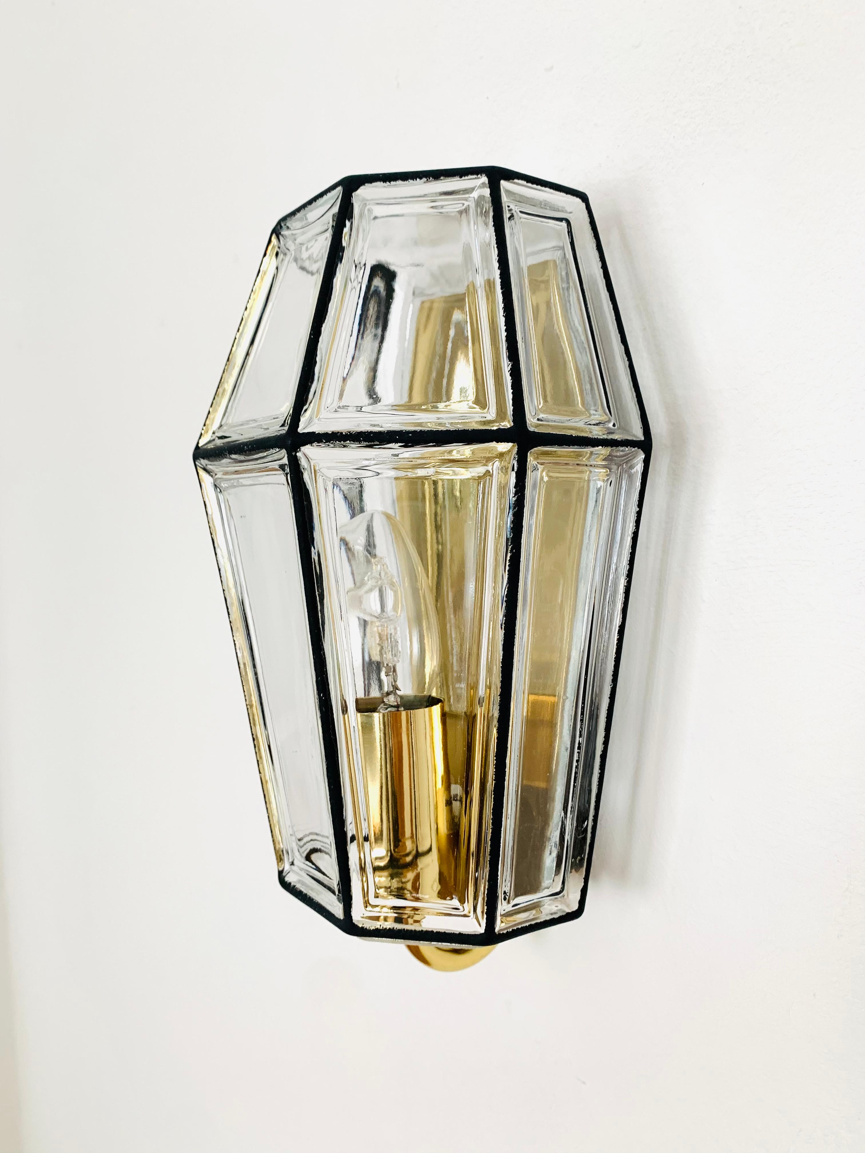 2er-Set Wandleuchten aus Glas von Glashütte Limburg im Angebot 1