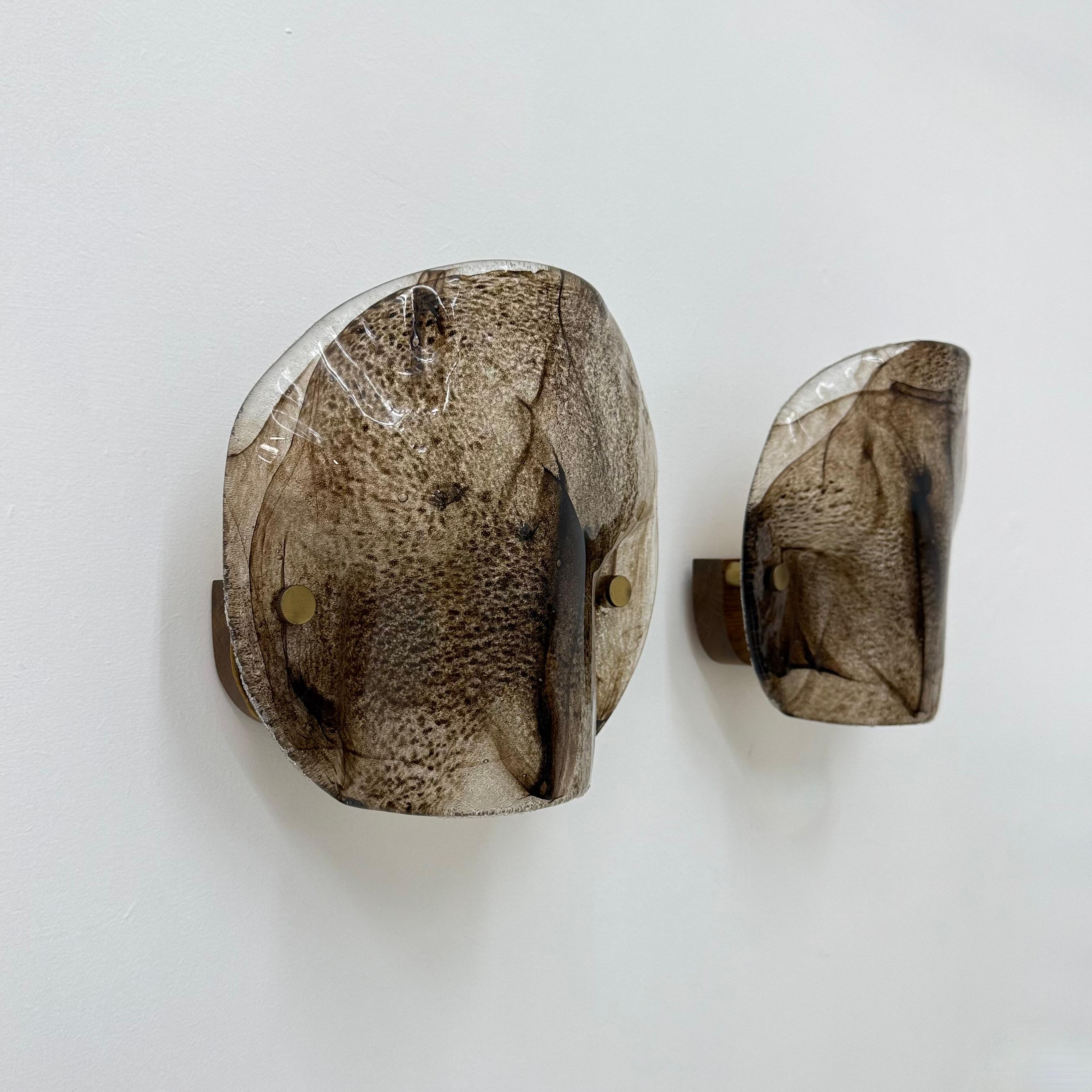 Juego de 2 apliques de cristal scone , años 70 en venta 5