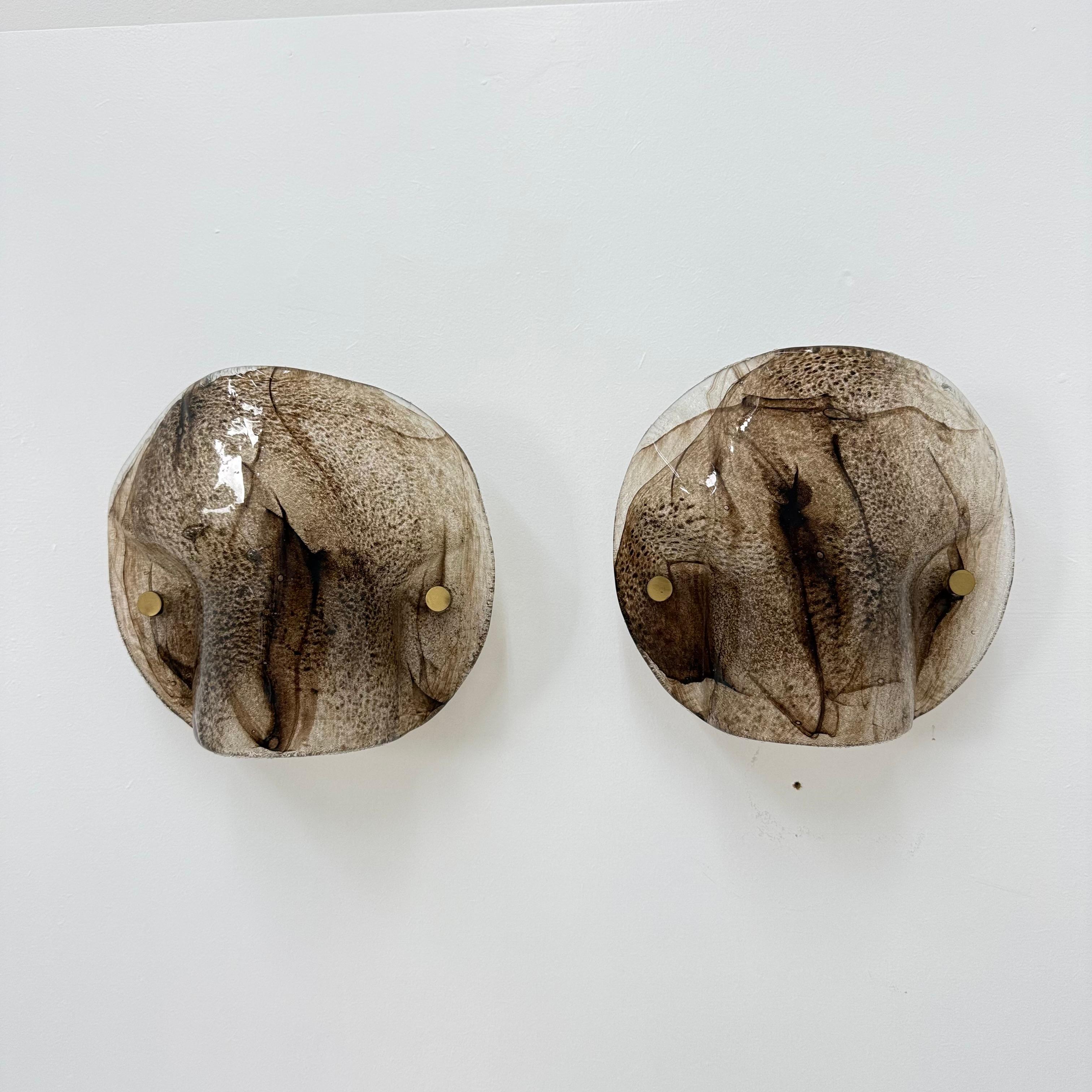 Juego de 2 apliques de cristal scone , años 70 en venta 1