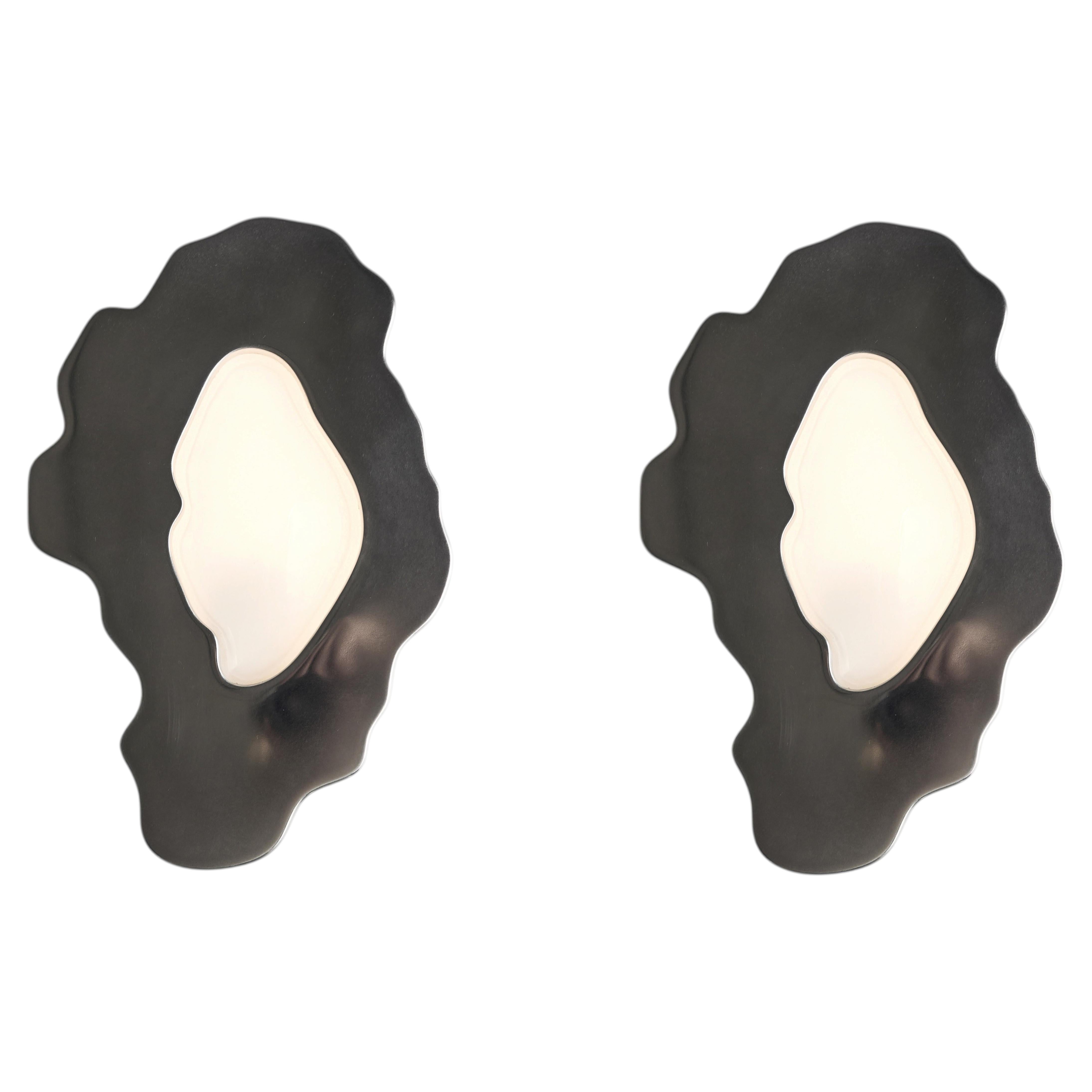Set Of 2 Glimpse Stainless Steel Sconces by Furn Object For Sale