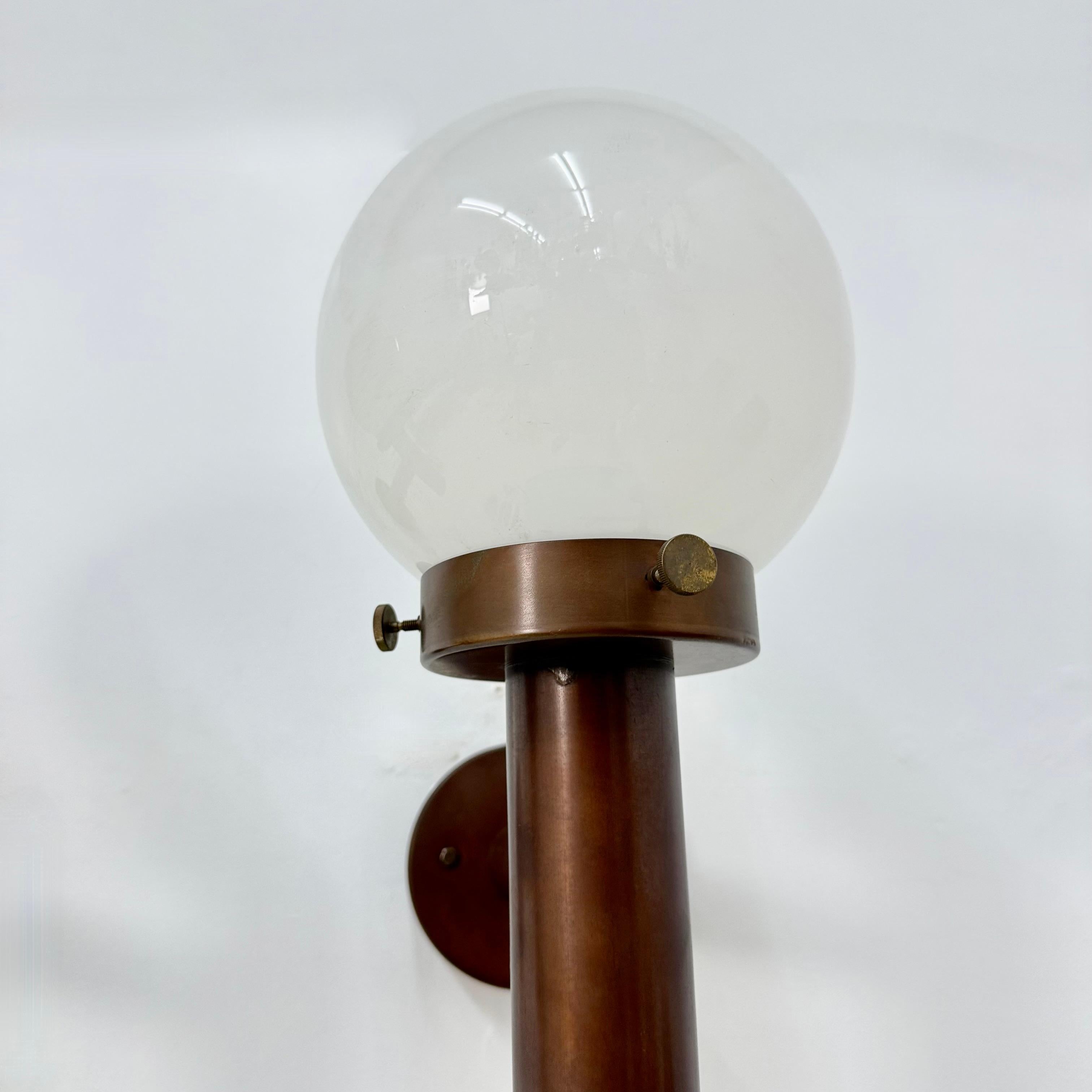 Set of 2 globe glass wall lamps sconces by Lisa Pape Sweden , 1970s For Sale 6