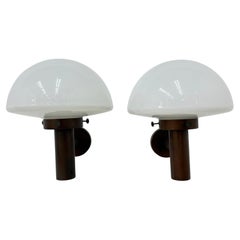 Set di 2 lampade da parete a globo in vetro di Lisa Pape Sweden , anni '70