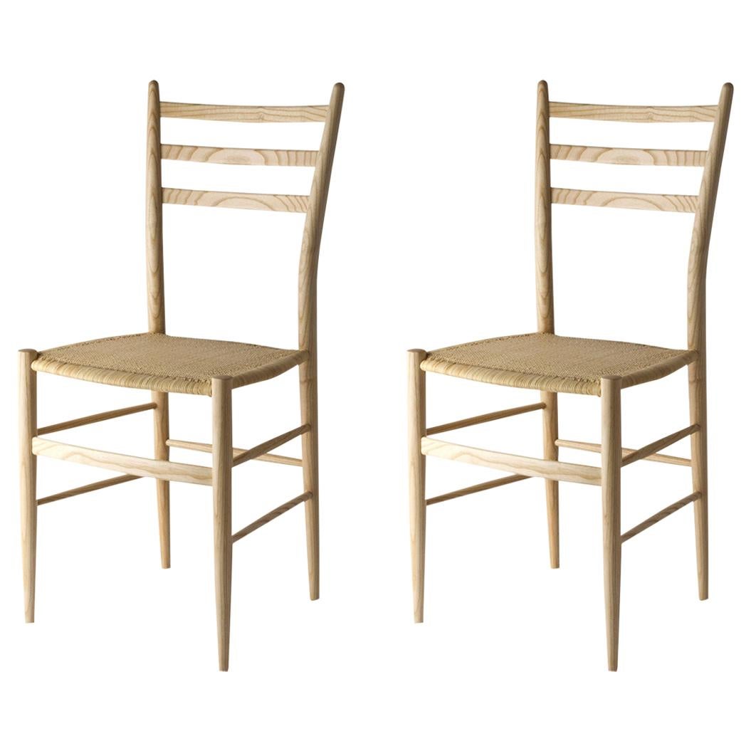 Set of 2 Gobbetta Ash Chairs