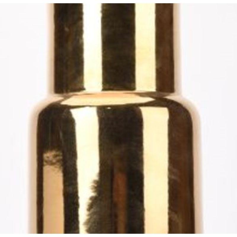 Set aus 2 Gold- und Schwarzen kurzen und hohen Vasen von WL CERAMICS (Moderne) im Angebot