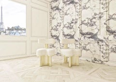 Set of 2 Gold Yoda Chairs by Melis Tatlicibasi