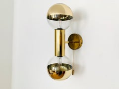 Set di 2 lampade da parete dorate anni '70 di Motoko Ishii per Staff