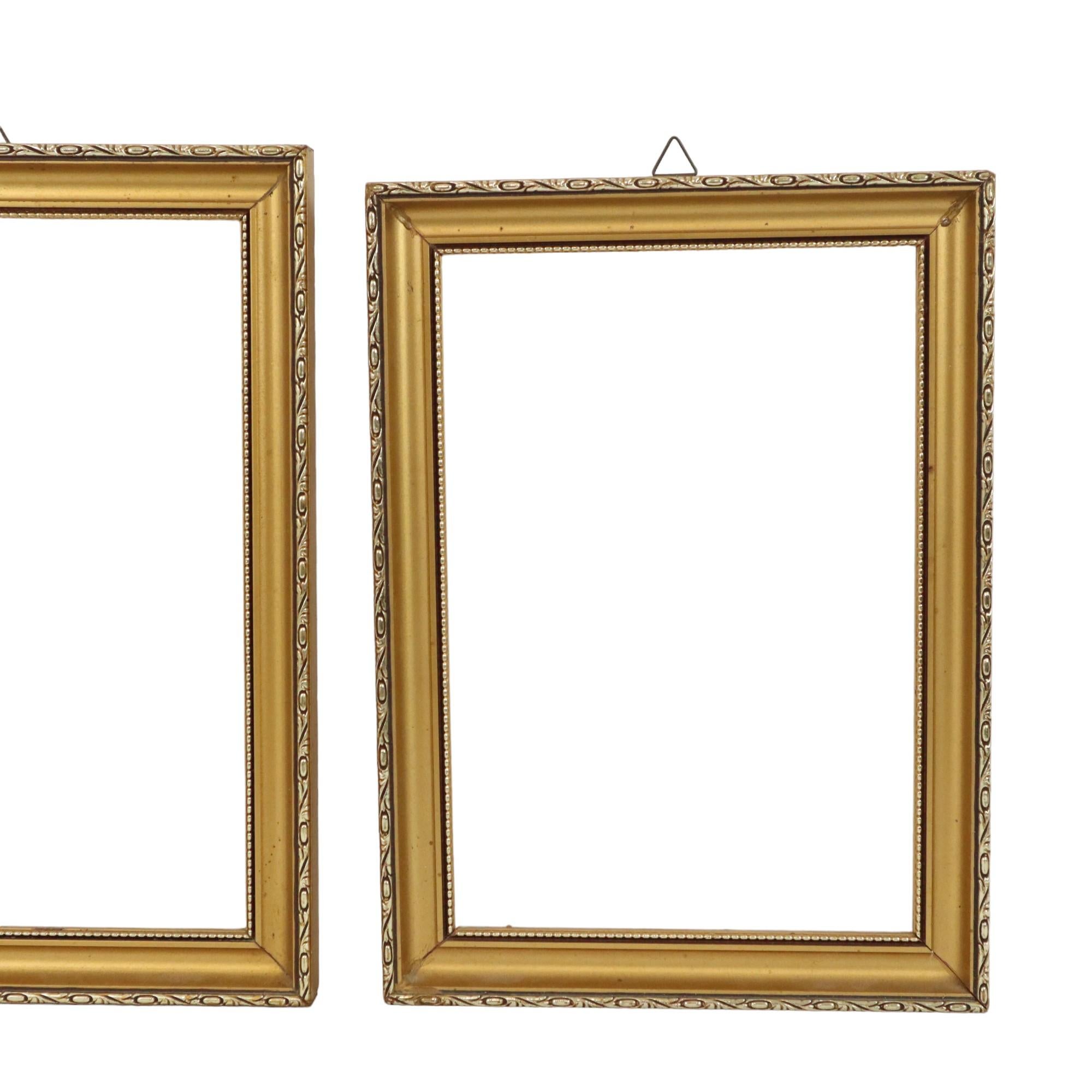 2er-Set Goldener Barockrahmen Wood Classic Malerei 36x28cm (20. Jahrhundert) im Angebot