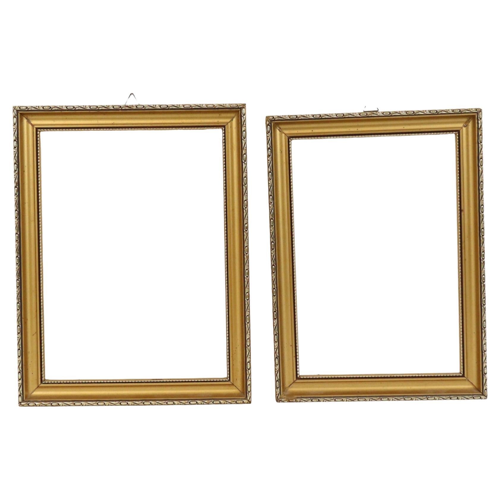 Ensemble de 2 cadres baroques dorés Wood Classic Painting 36x28cm