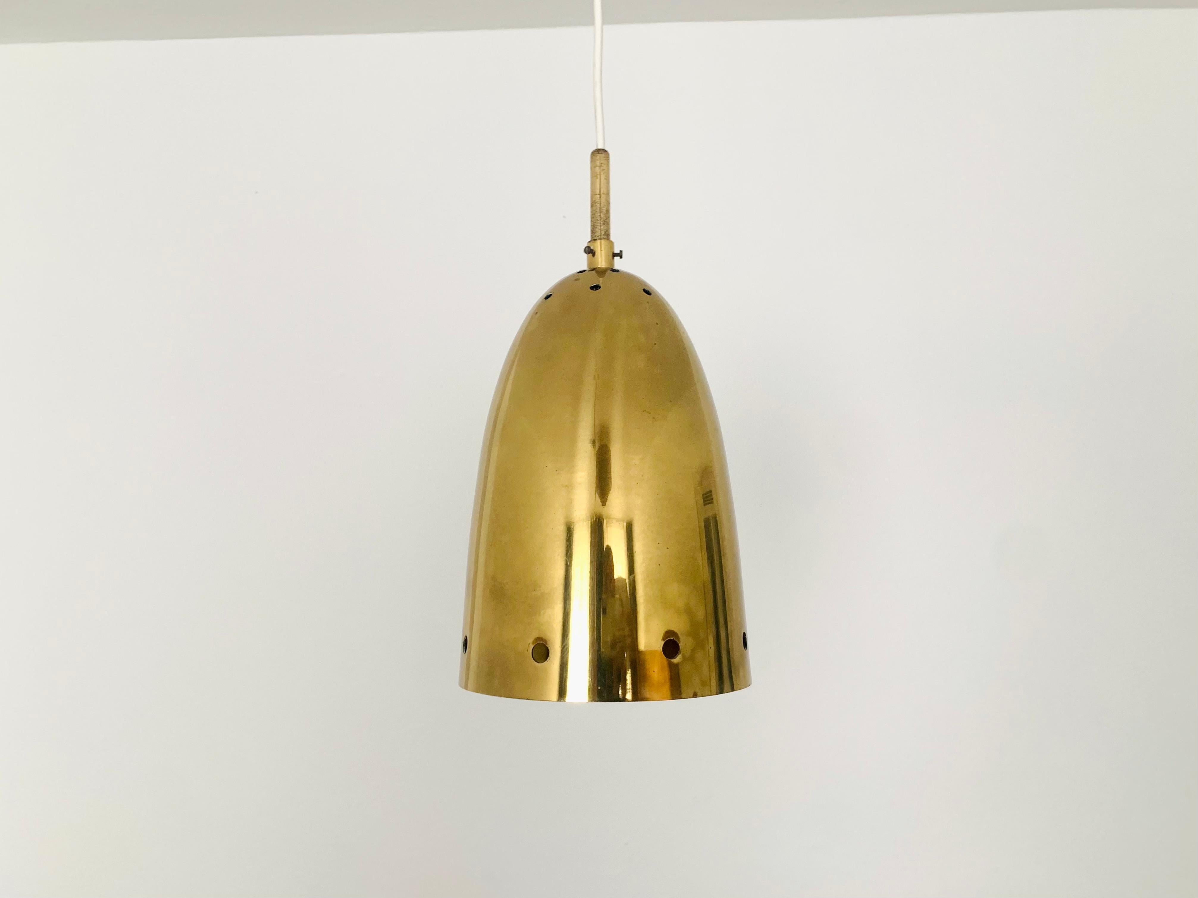 Italian Set of 2 Golden Pendant Lamps For Sale