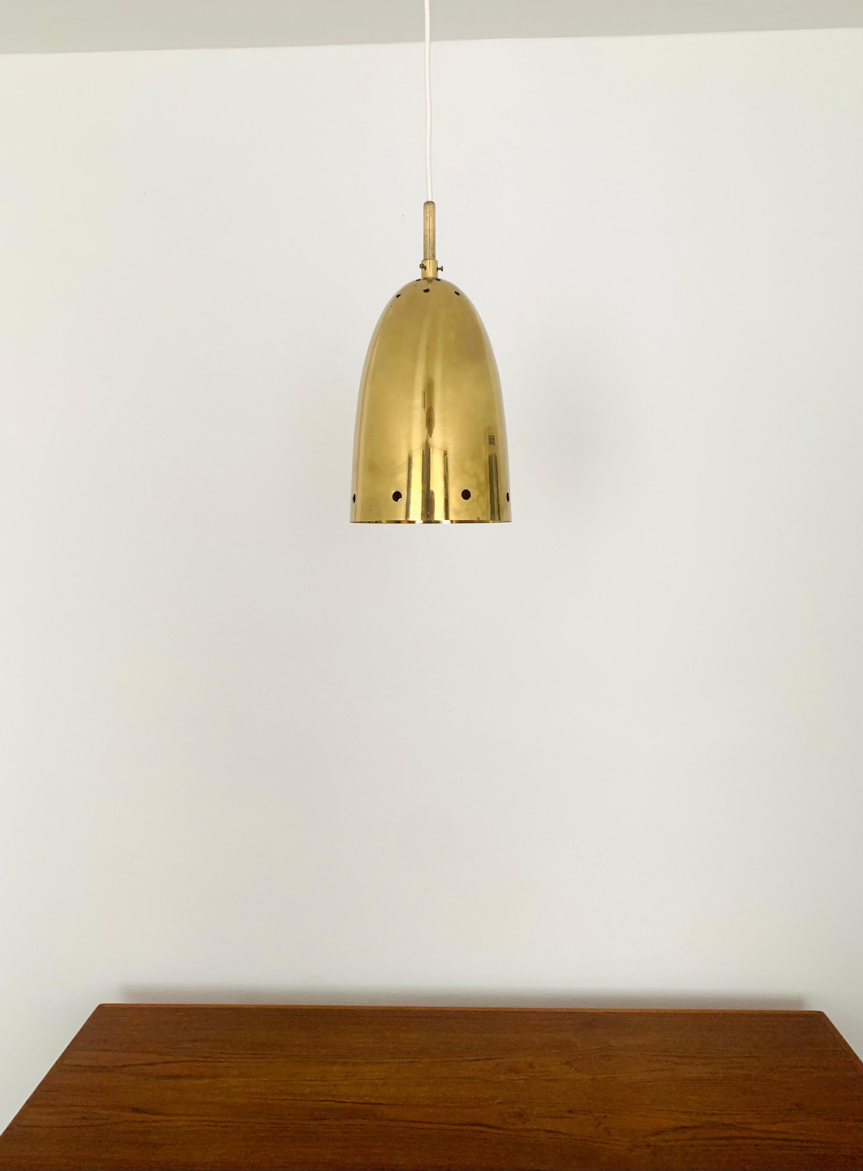 Mid-20th Century Set of 2 Golden Pendant Lamps For Sale