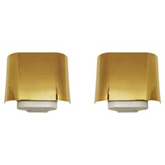 Set von 2 goldenen Wandlampen von Staff