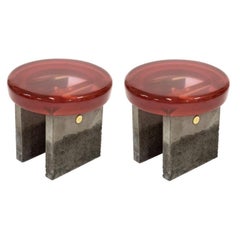 Set aus 2 Golia-Hockern von Draga & Aurel