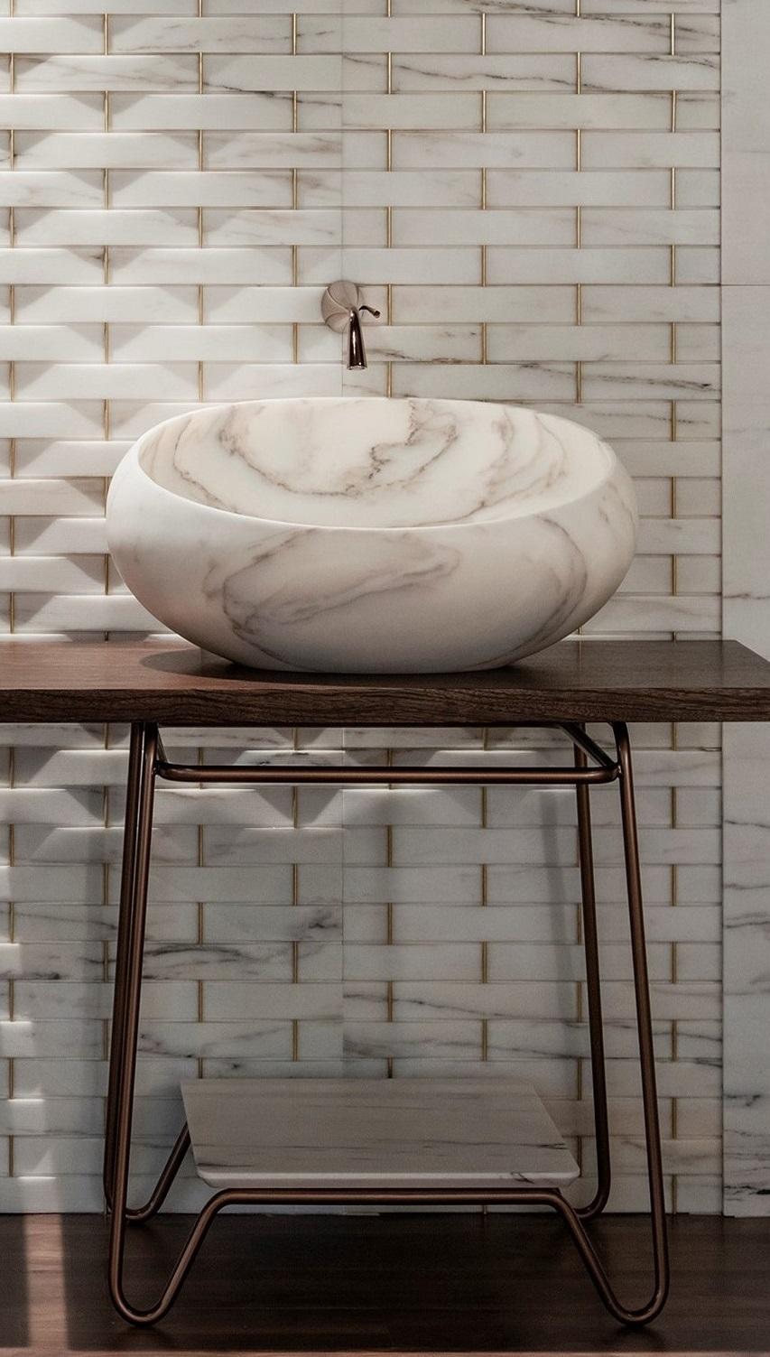 Other Set Of 2 Gong Countertop Large Basins by Kreoo For Sale