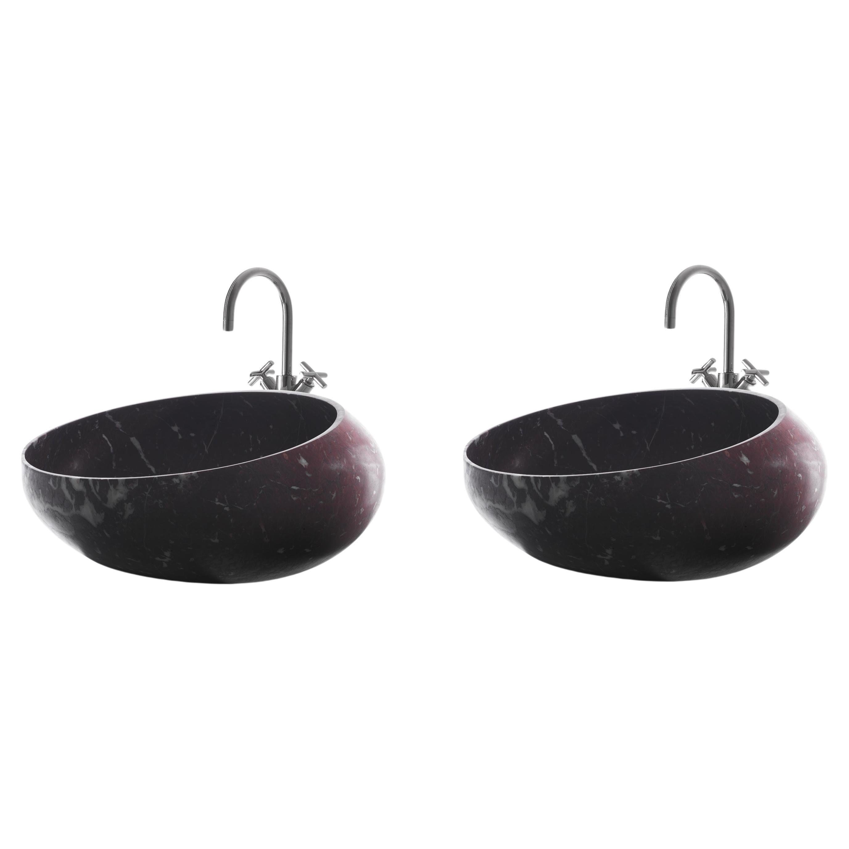 Set Of 2 Gong Countertop Large Basins by Kreoo