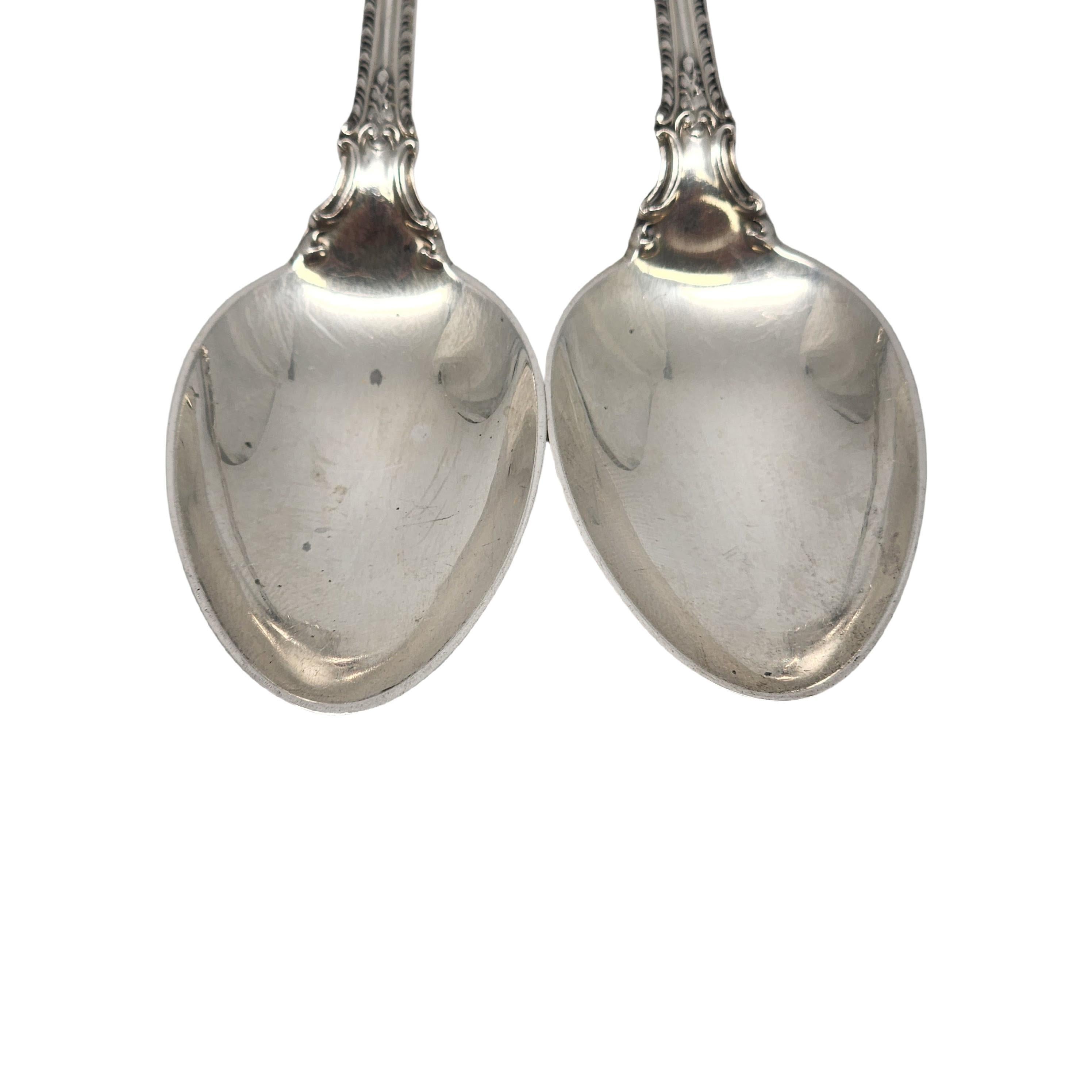 Juego de 2 cucharillas Gorham English Gadroon de plata de ley con monótono #18250 en venta 1