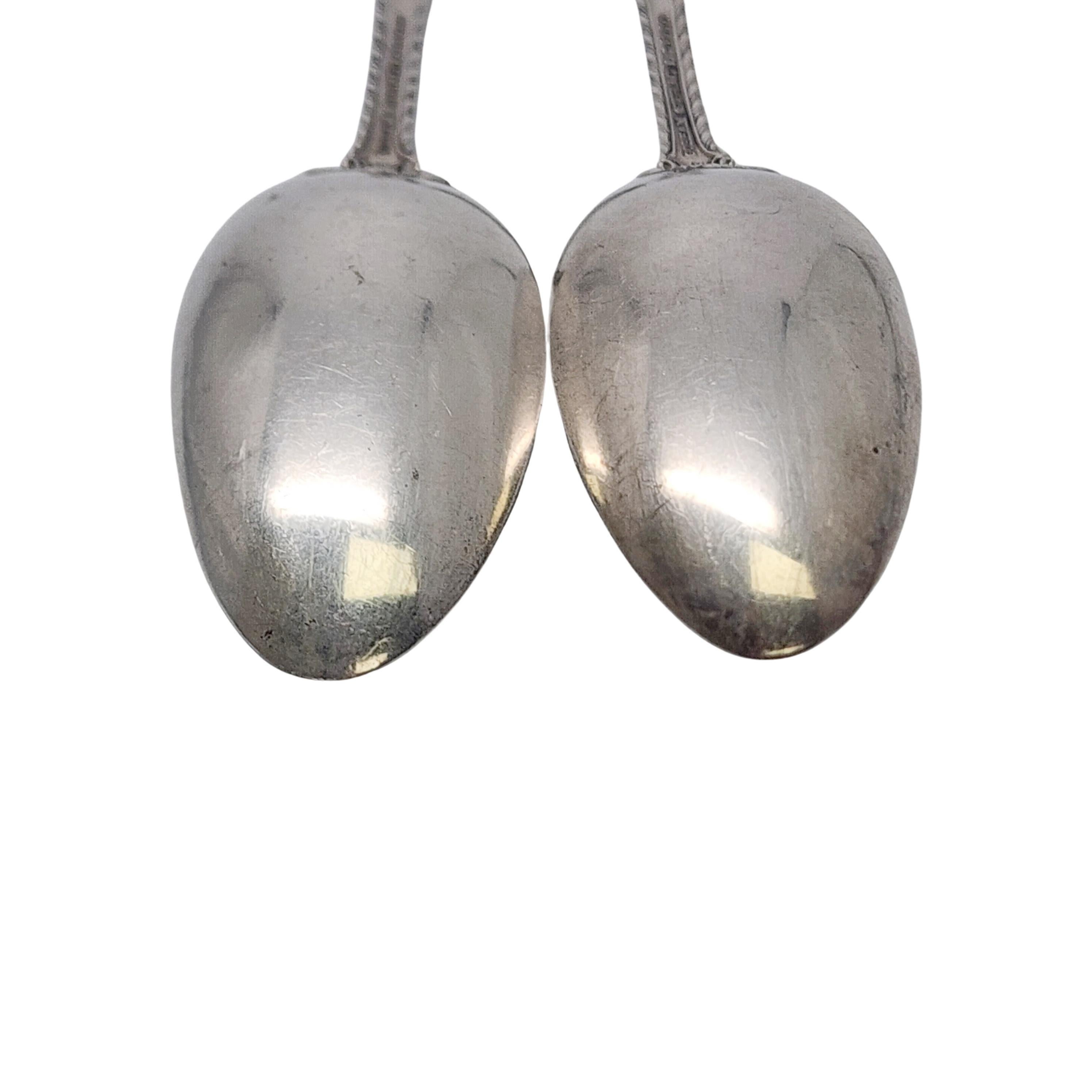Juego de 2 cucharillas Gorham English Gadroon de plata de ley con monótono #18250 en venta 3