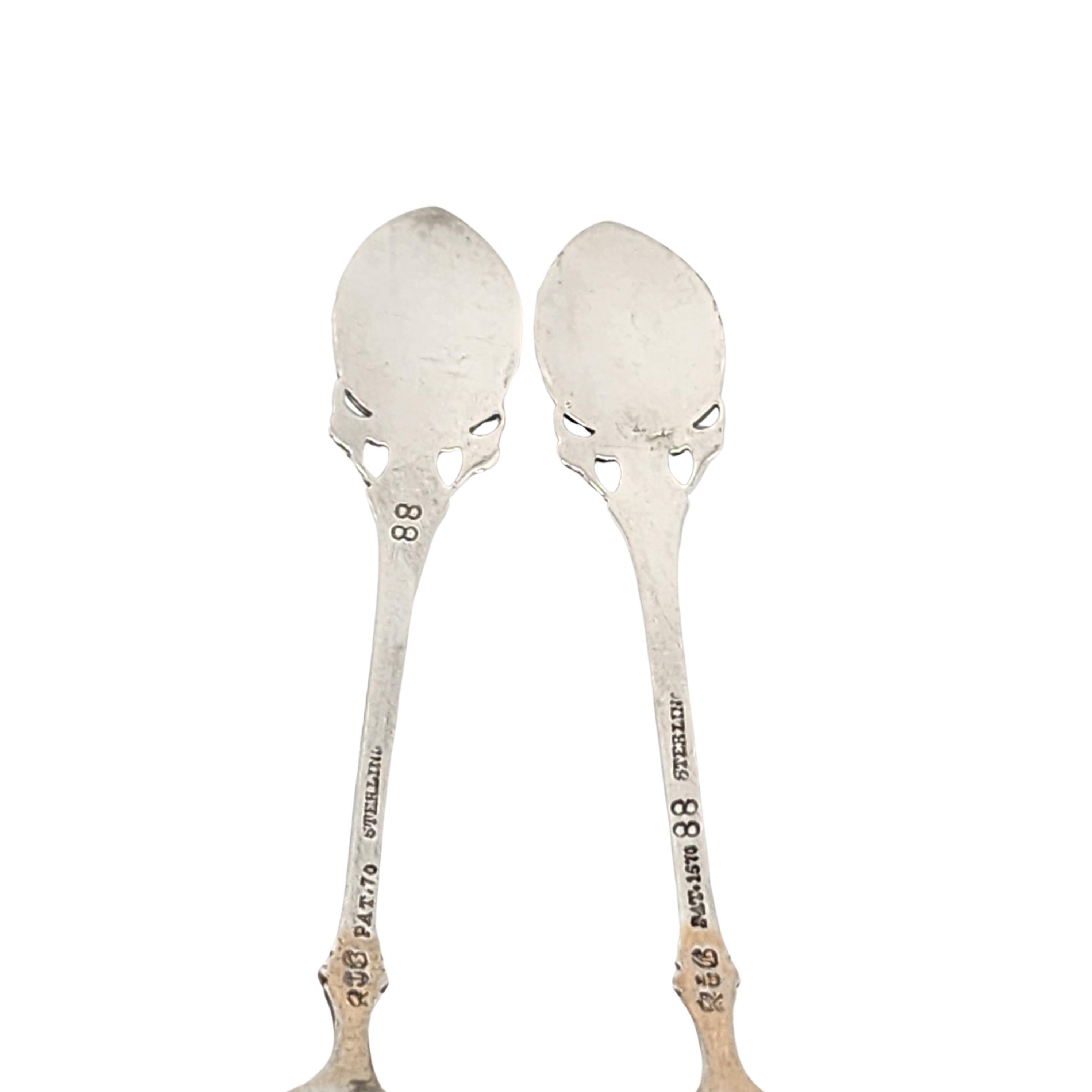 Set of 2 Gorham Sterling Silver Lily 1870 Gold Wash Bowl Demitasse Spoons #15826 For Sale 1
