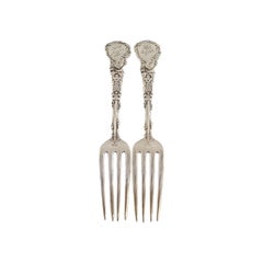 Set of 2 Gorham Versailles Sterling Silver Luncheon Forks with Engraving