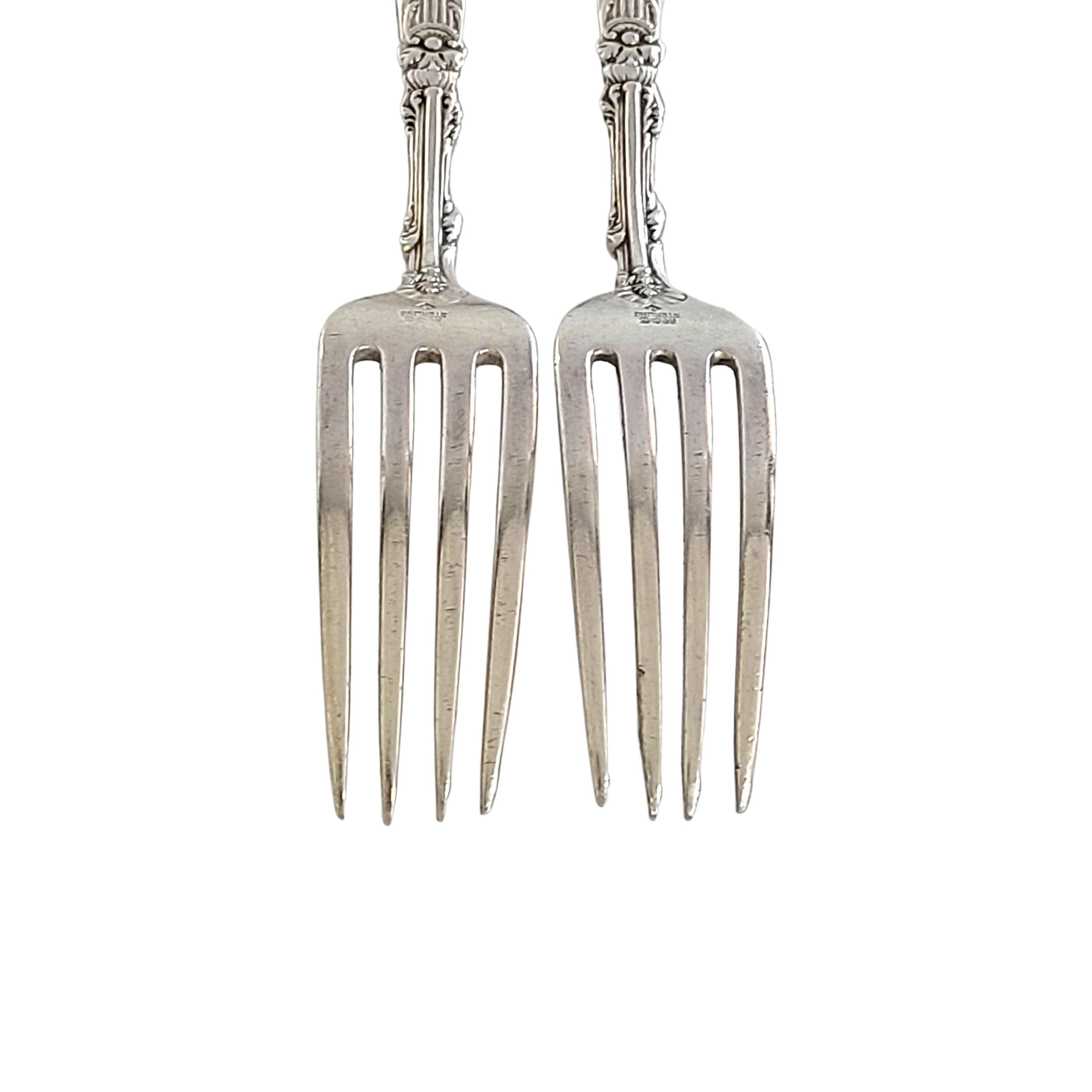 Set di 2 forchette da pranzo Gorham Versailles in argento 925 con incisione in vendita 3