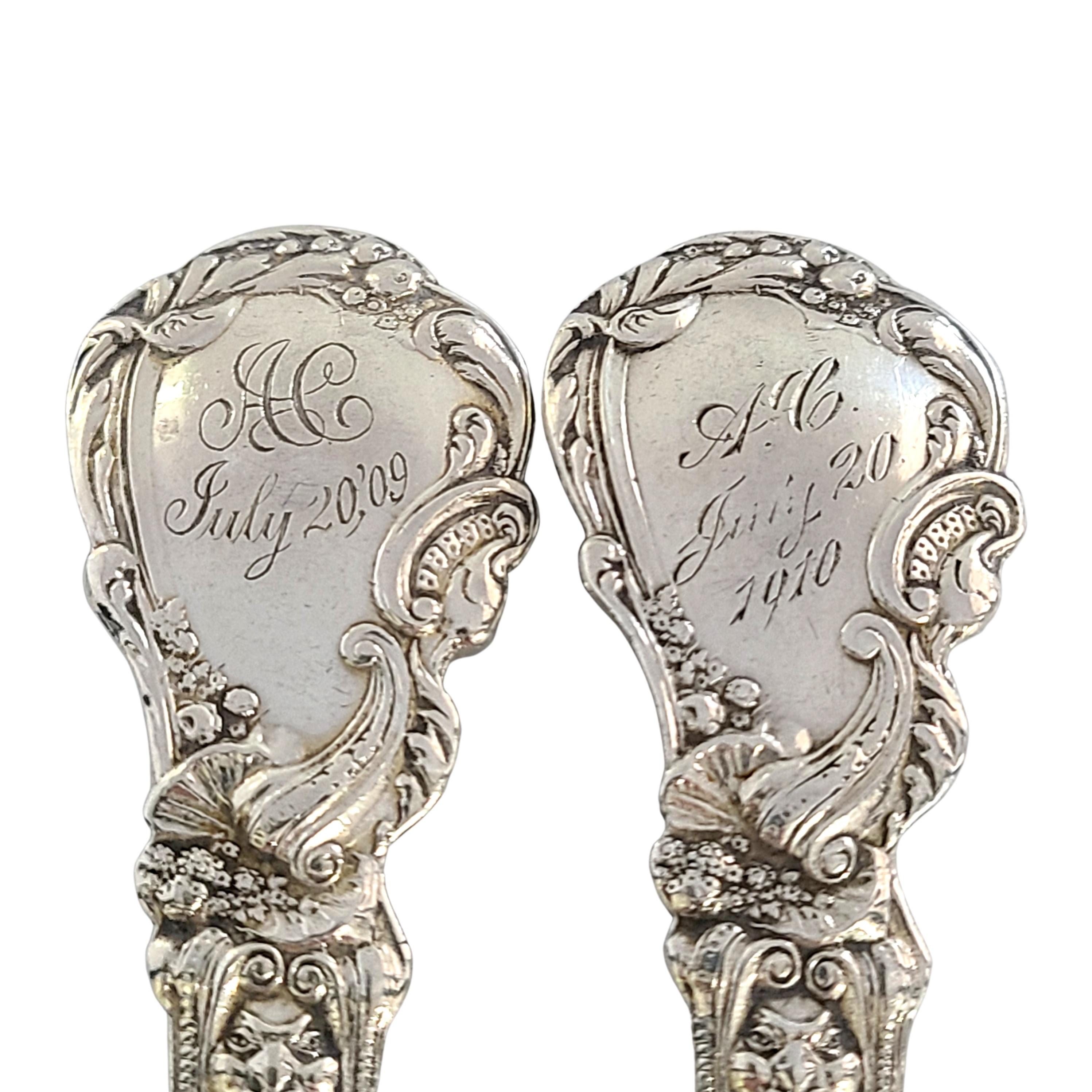 Set of 2 Gorham Versailles Sterling Silver Luncheon Forks with Engraving For Sale 1