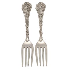 Set of 2 Gorham Versailles Sterling Silver Luncheon Forks with Engraving