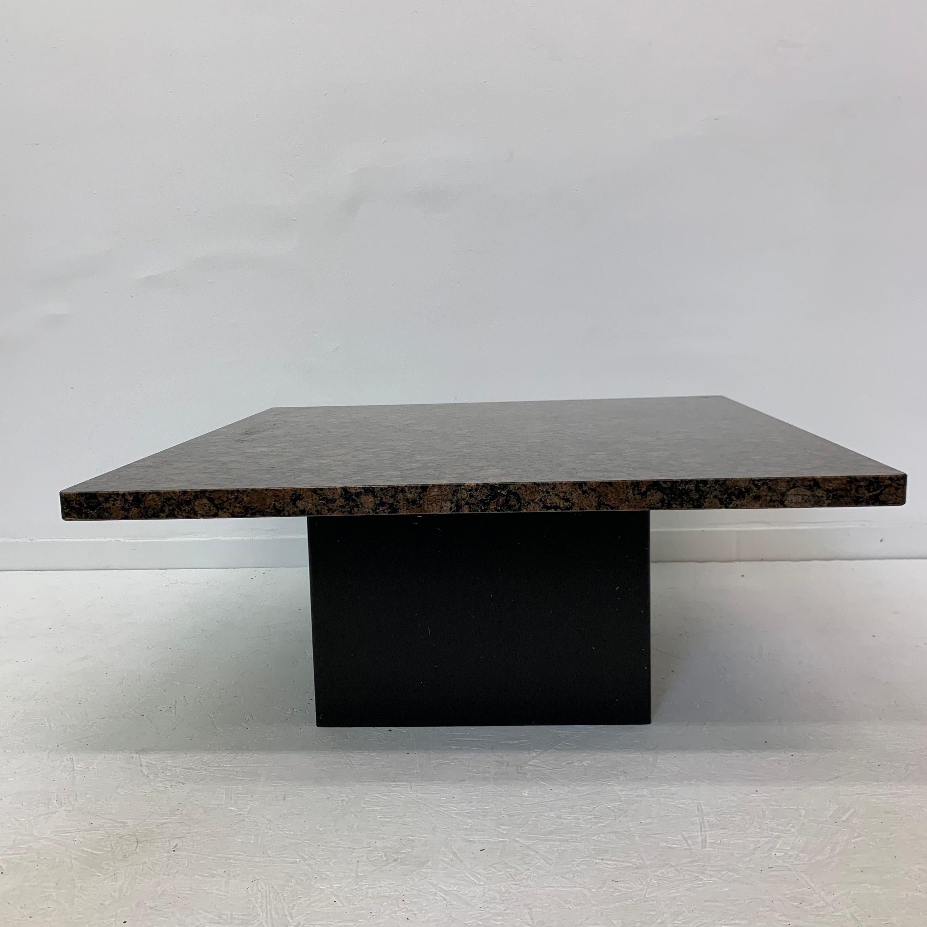 Metal Set of 2 Granite Coffee / Side Tables, 1980’s For Sale