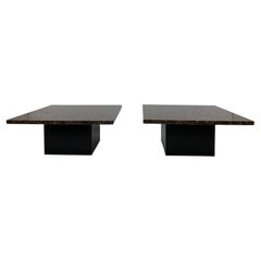 Set of 2 Granite Coffee / Side Tables, 1980’s
