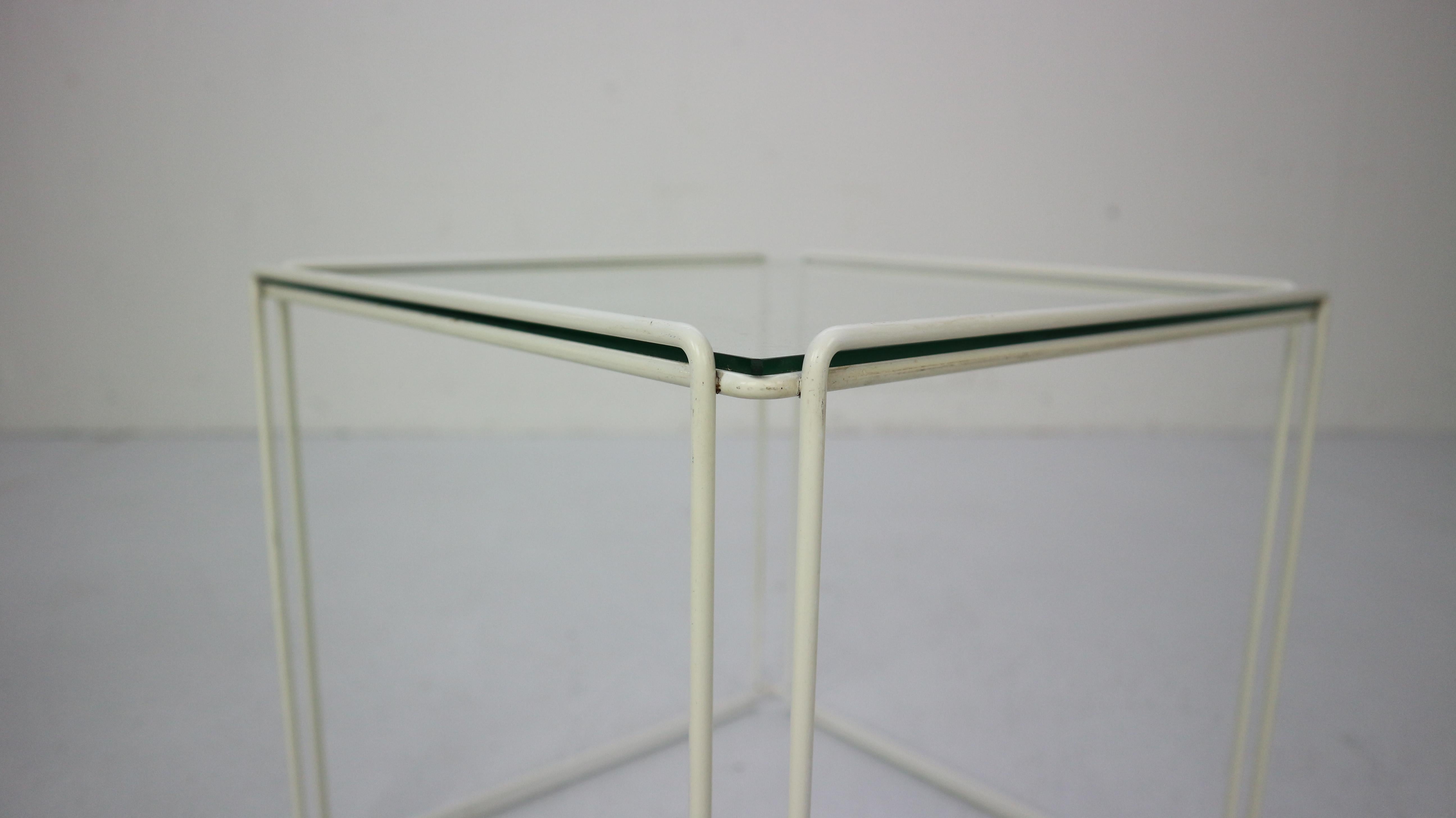 Set of 2 Graphical Isosceles Side Tables by Max Sauze Isoceles for Atrow, 1970s 3