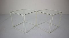 Set of 2 Graphical Isosceles Side Tables by Max Sauze Isoceles for Atrow, 1970s