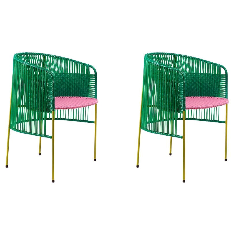 Set de 2 Silla de Comedor Caribe Verde by Sebastian Herkner