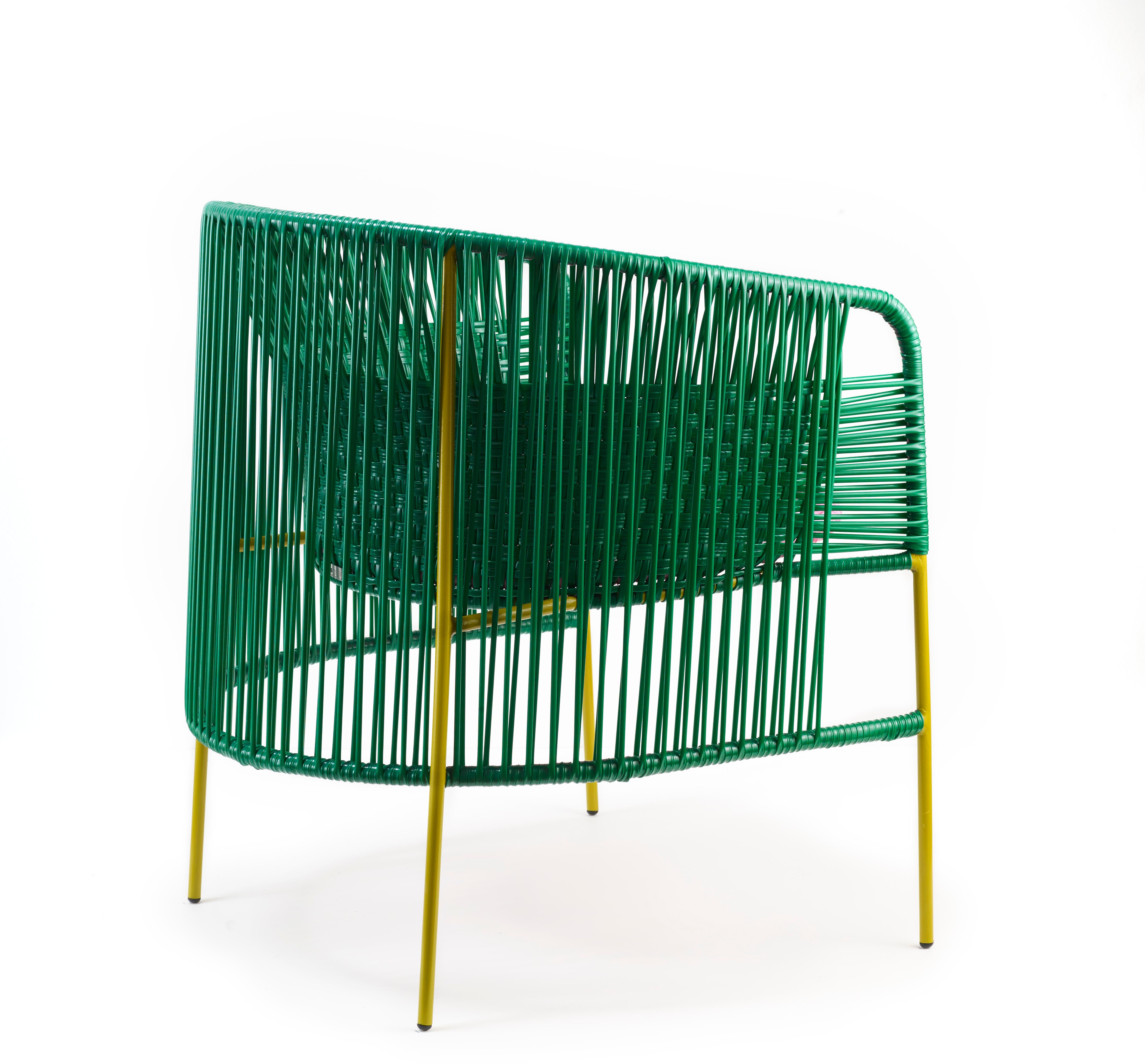 German Set of 2 Green Caribe Lounge Chair by Sebastian Herkner For Sale