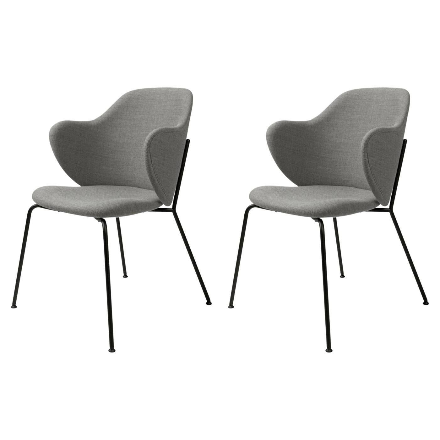 Set of 2 Grey Fiord Lassen Chairs by Lassen For Sale
